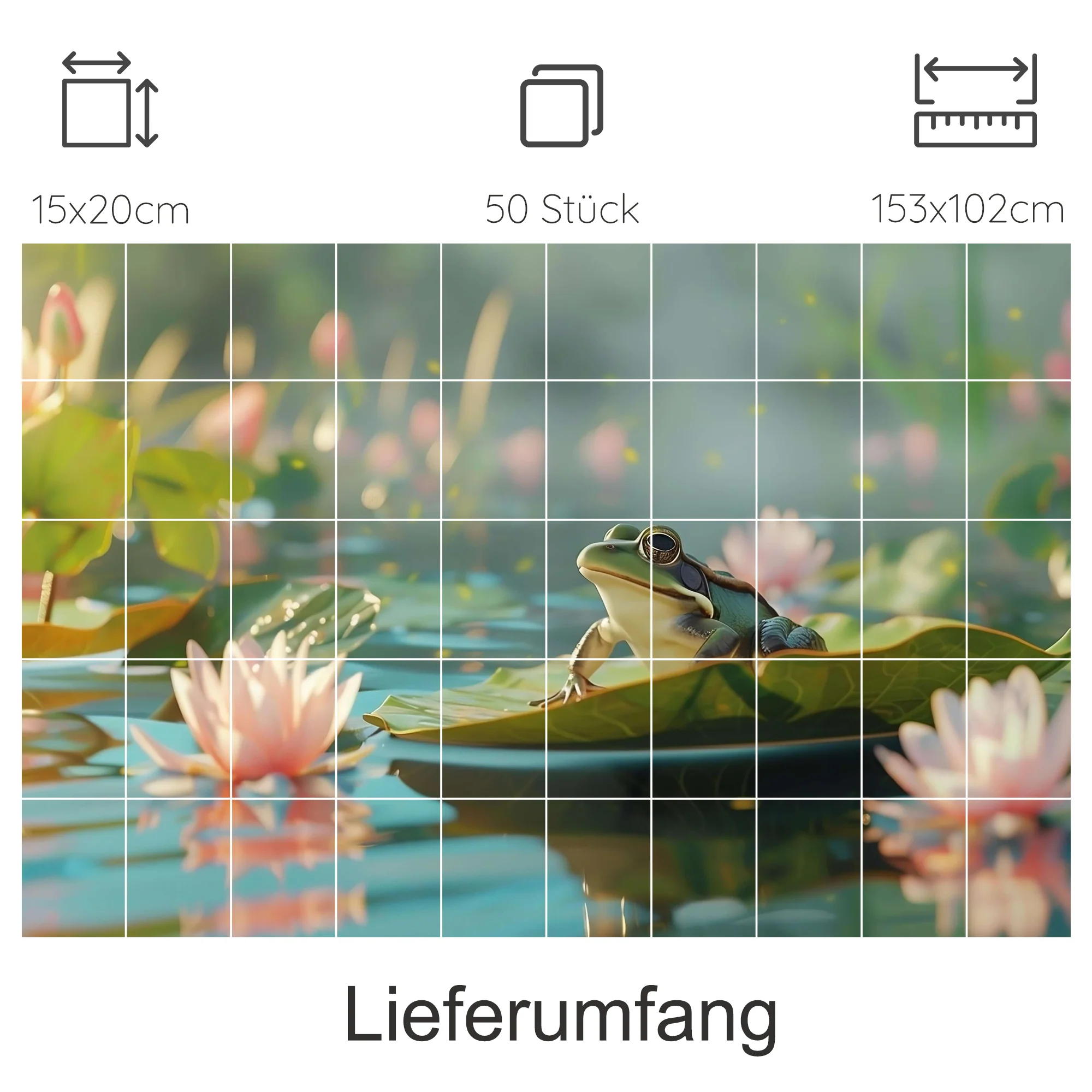Fliesenaufkleber mit Frosch - Image 18