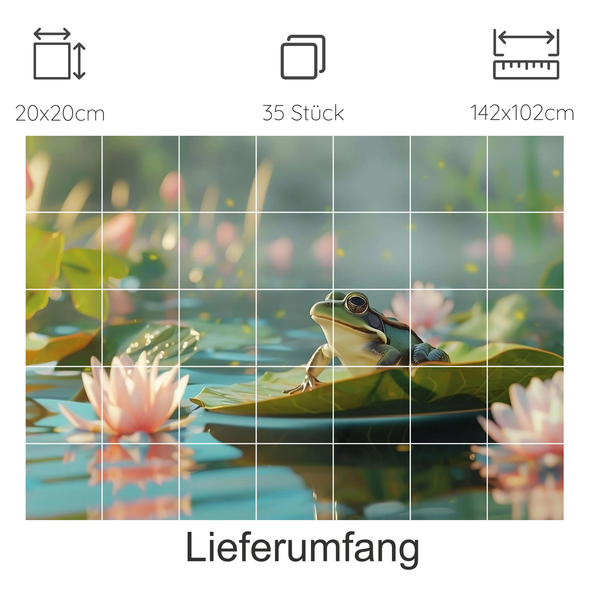 Fliesenaufkleber mit Frosch - Image 19