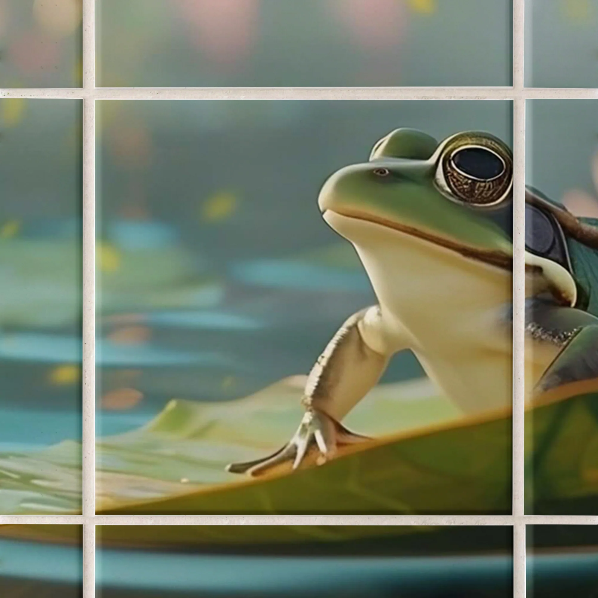 Fliesenaufkleber mit Frosch - Image 2