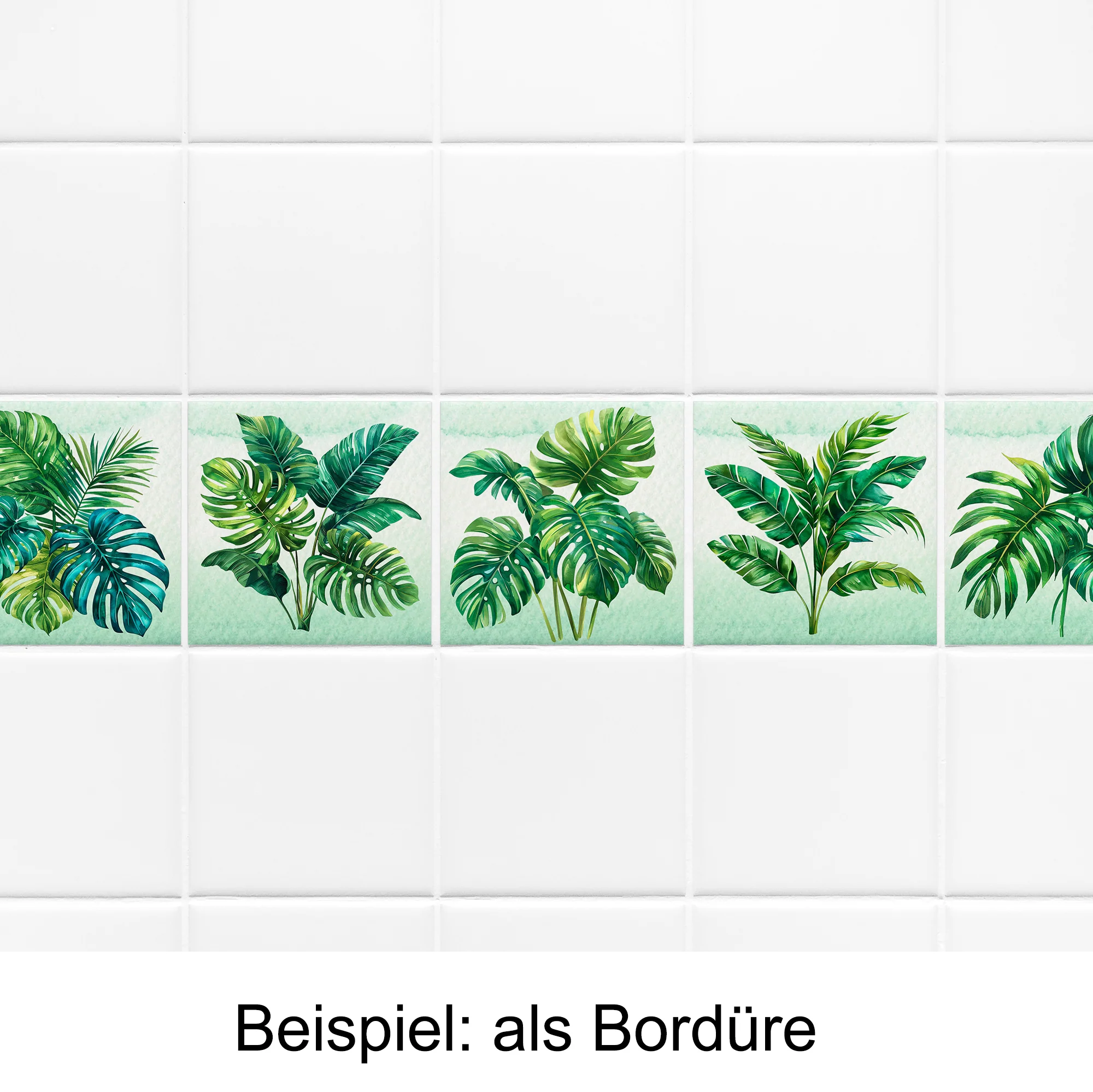 Fliesenaufkleber mit Monstera-Blättern - Image 4