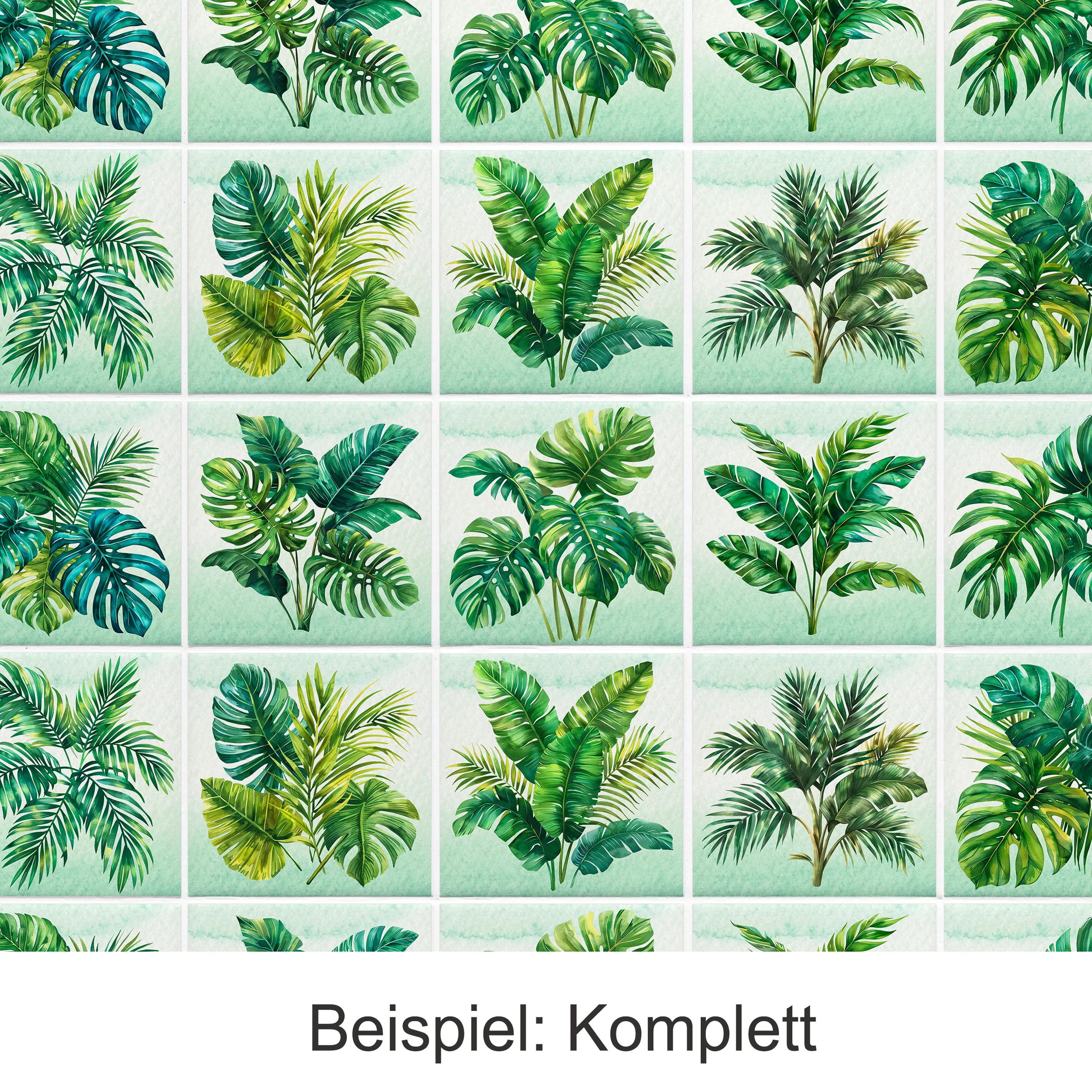 Fliesenaufkleber mit Monstera-Blättern - Image 5