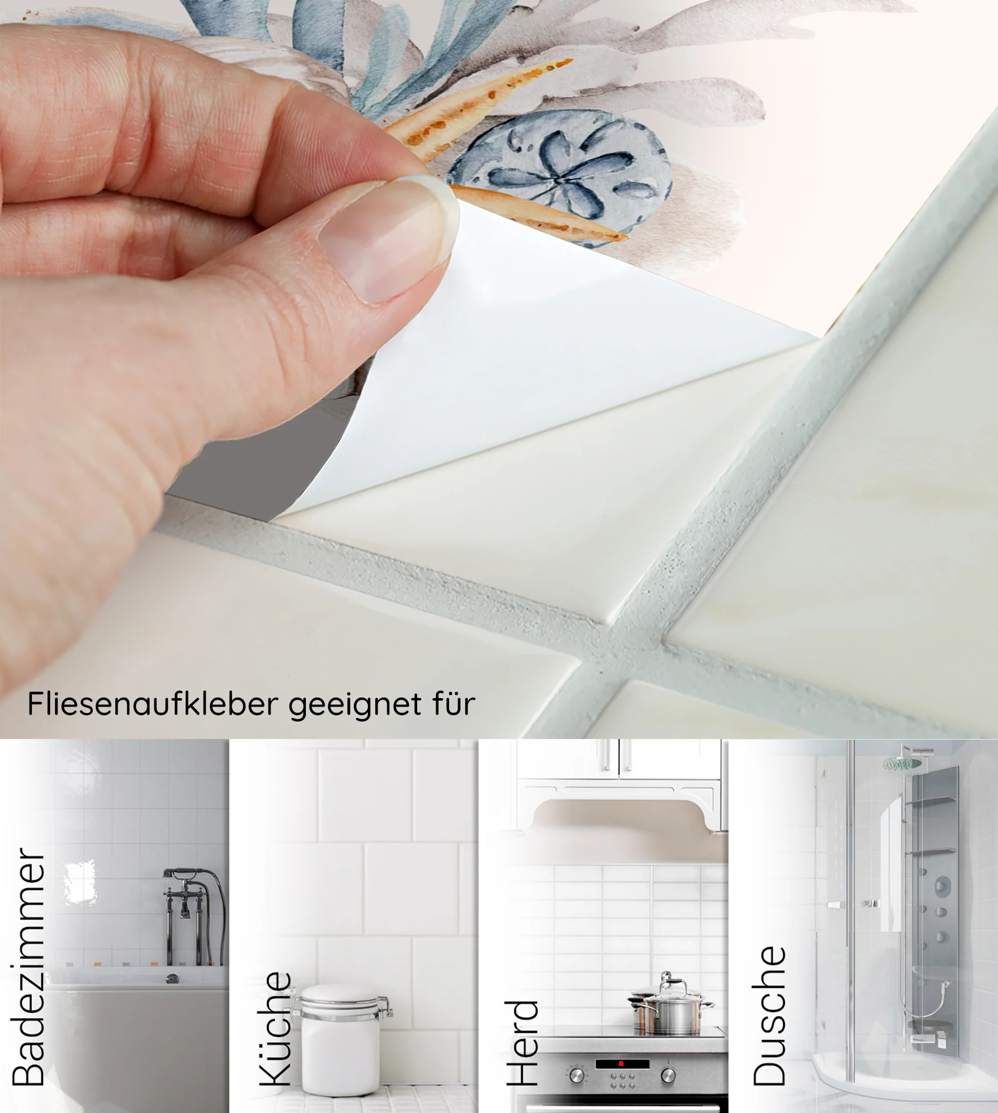 Fliesenaufkleber Möwe auf Steinen - Image 6