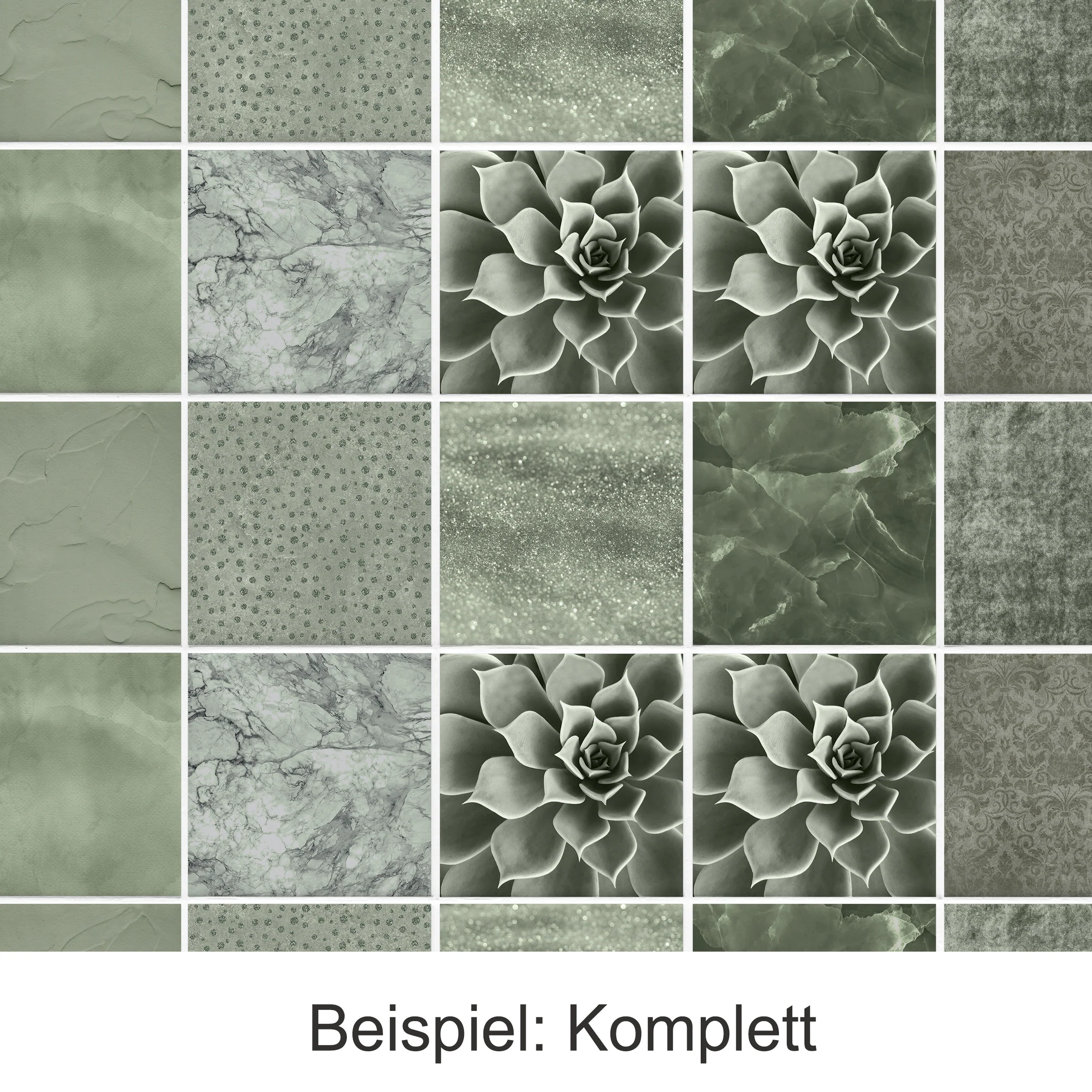 Fliesenaufkleber Ornament - Grüner Charme - Image 5