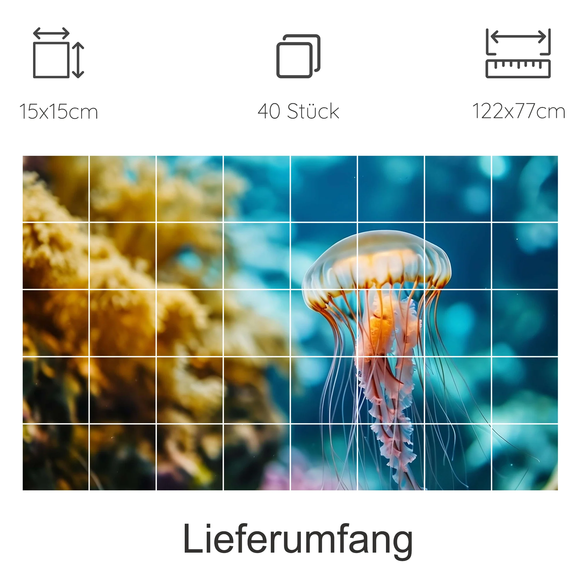 Fliesenaufkleber Qualle - Meereszauber für dein Zuhause - Image 11