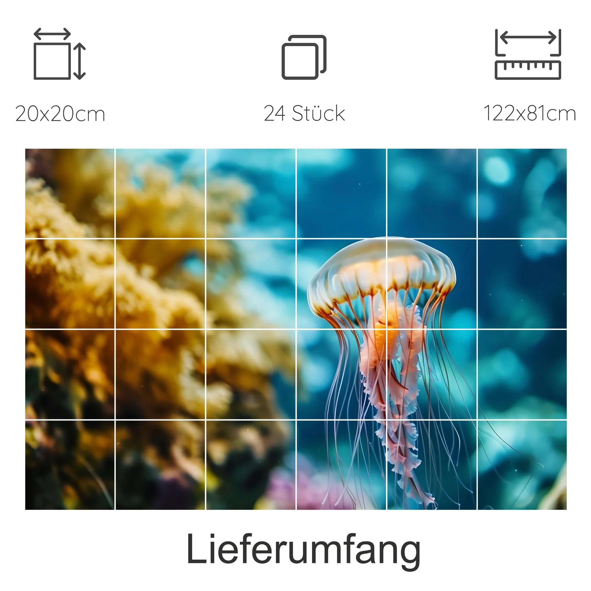 Fliesenaufkleber Qualle - Meereszauber für dein Zuhause - Image 17