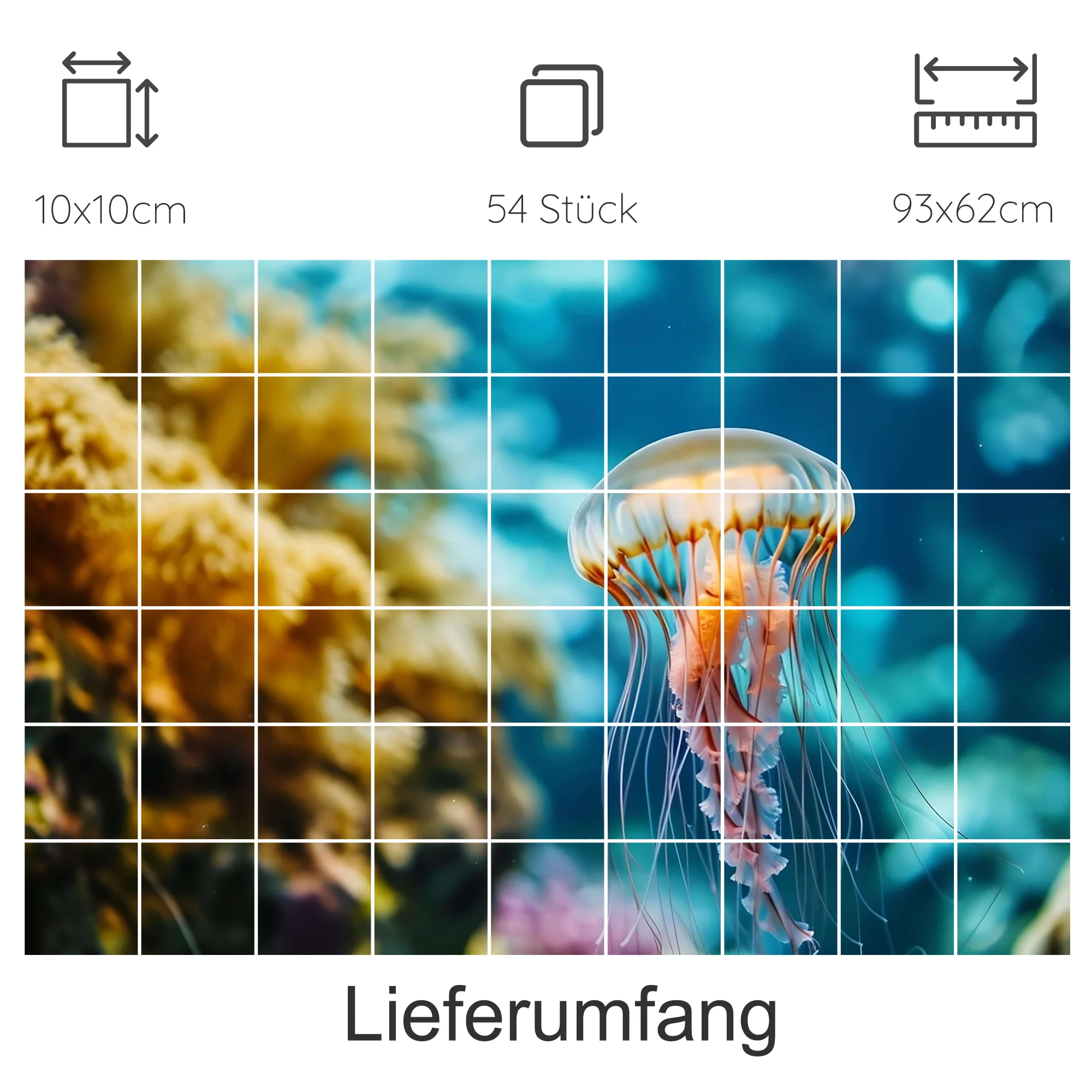 Fliesenaufkleber Qualle - Meereszauber für dein Zuhause - Image 9