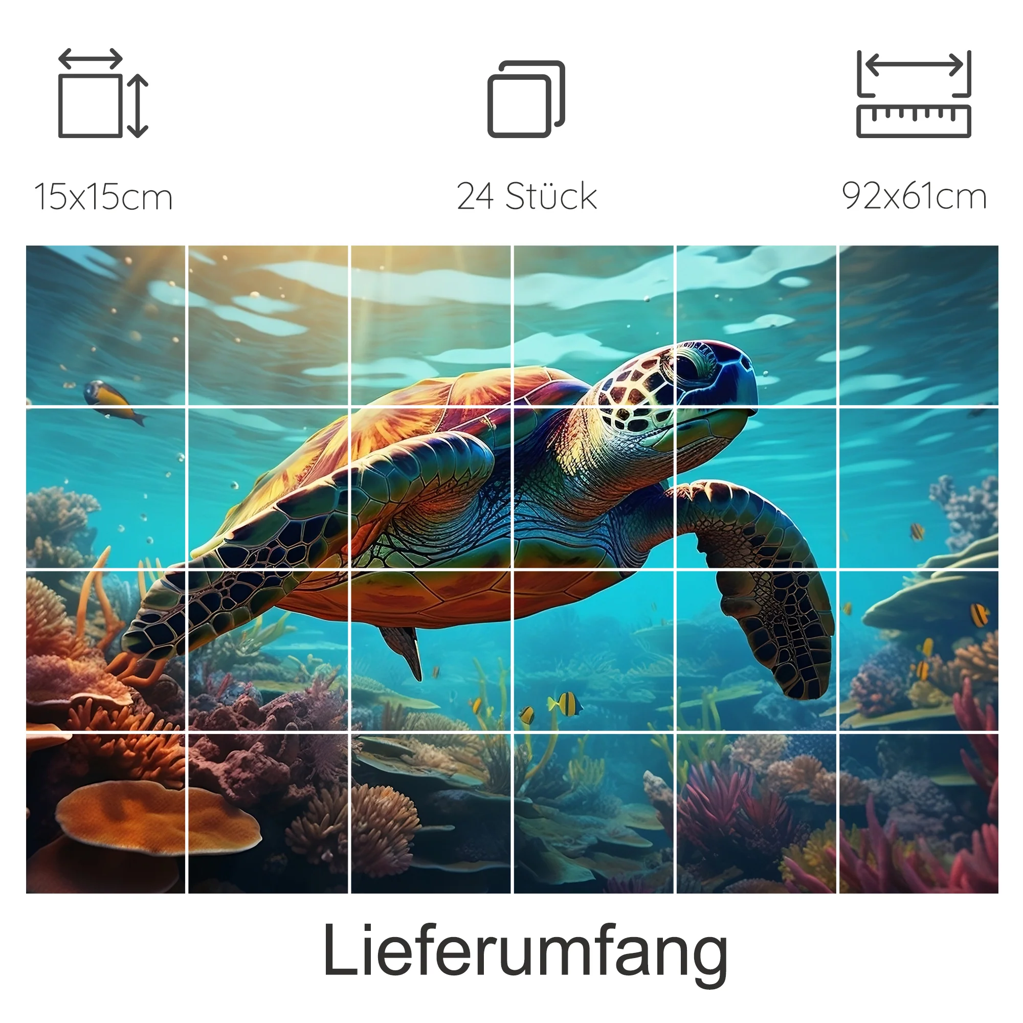 Fliesenaufkleber Schildkröte - Entdecke die Unterwasserwelt - Image 12