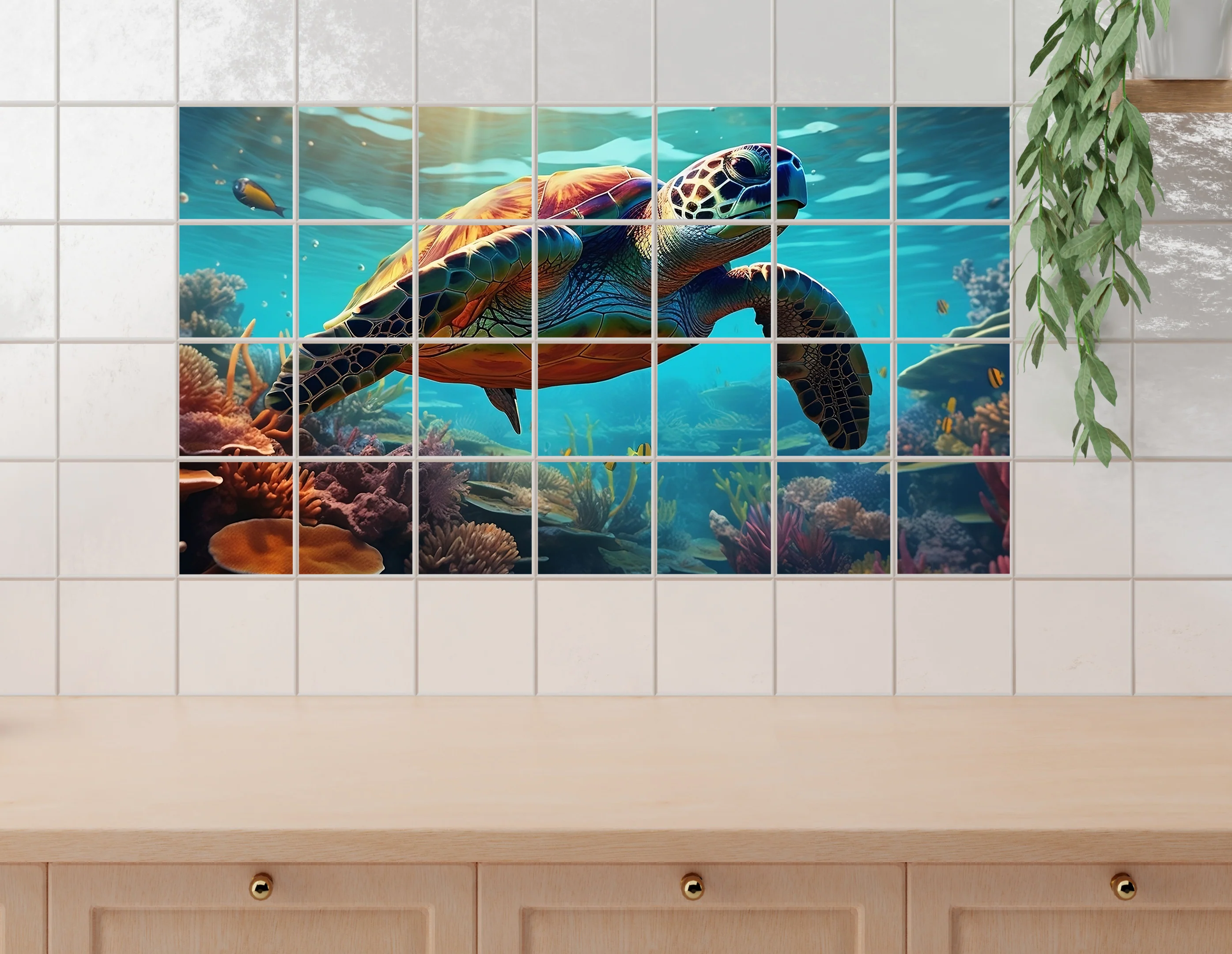 Fliesenaufkleber Schildkröte - Entdecke die Unterwasserwelt - Image 3