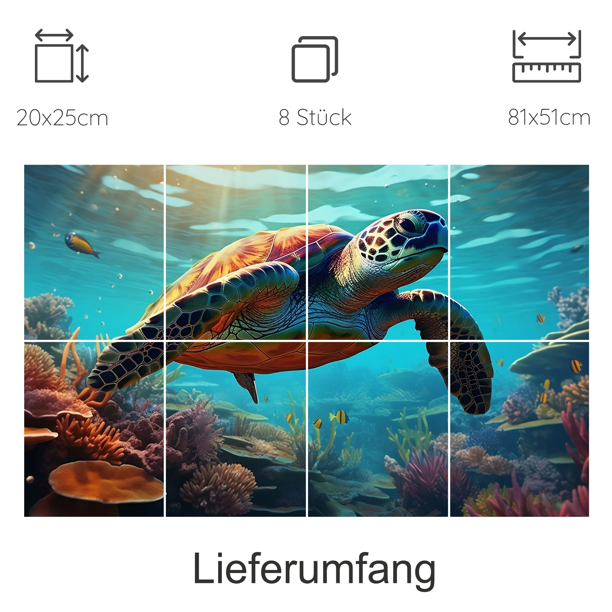 Fliesenaufkleber Schildkröte - Entdecke die Unterwasserwelt - Image 6