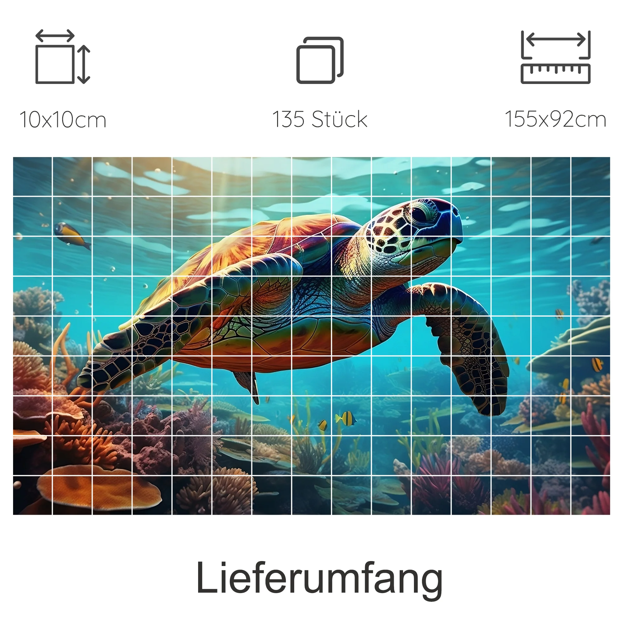 Fliesenaufkleber Schildkröte - Entdecke die Unterwasserwelt - Image 7