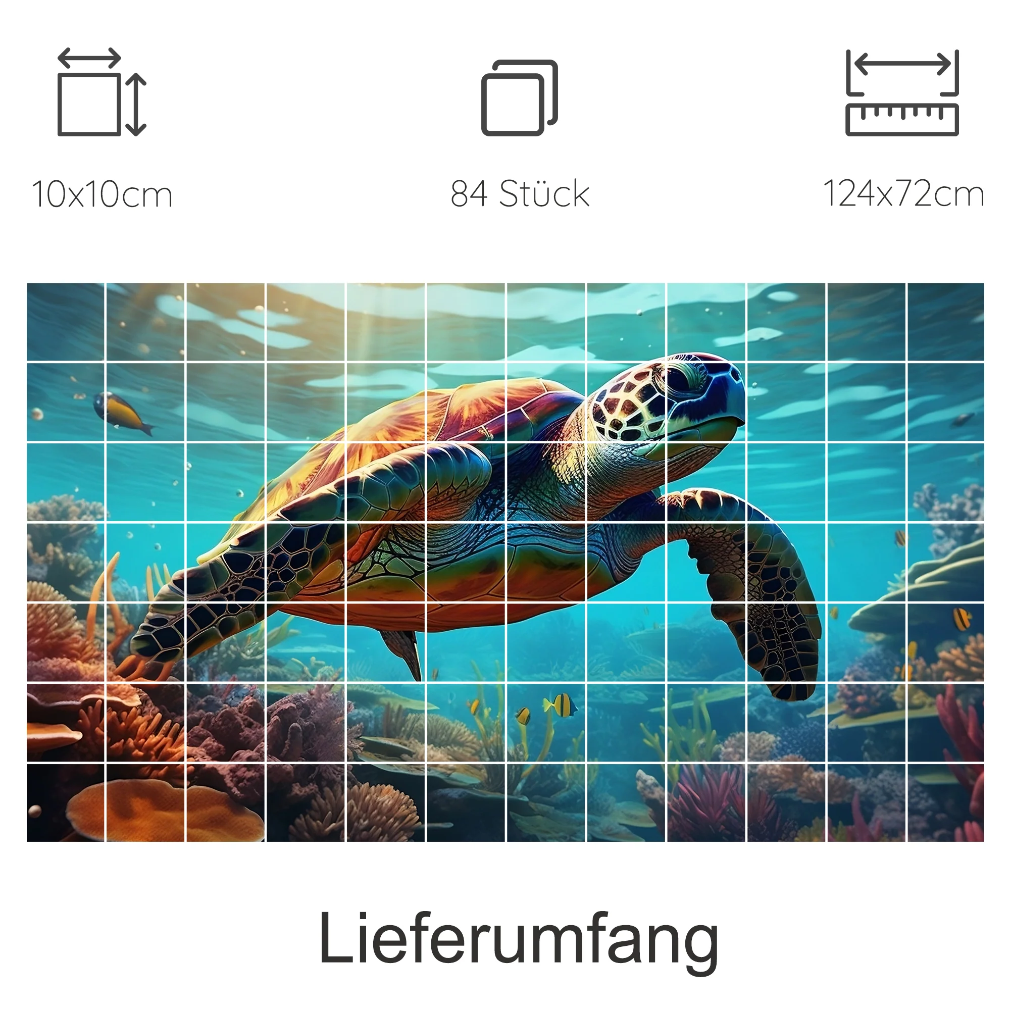 Fliesenaufkleber Schildkröte - Entdecke die Unterwasserwelt - Image 8