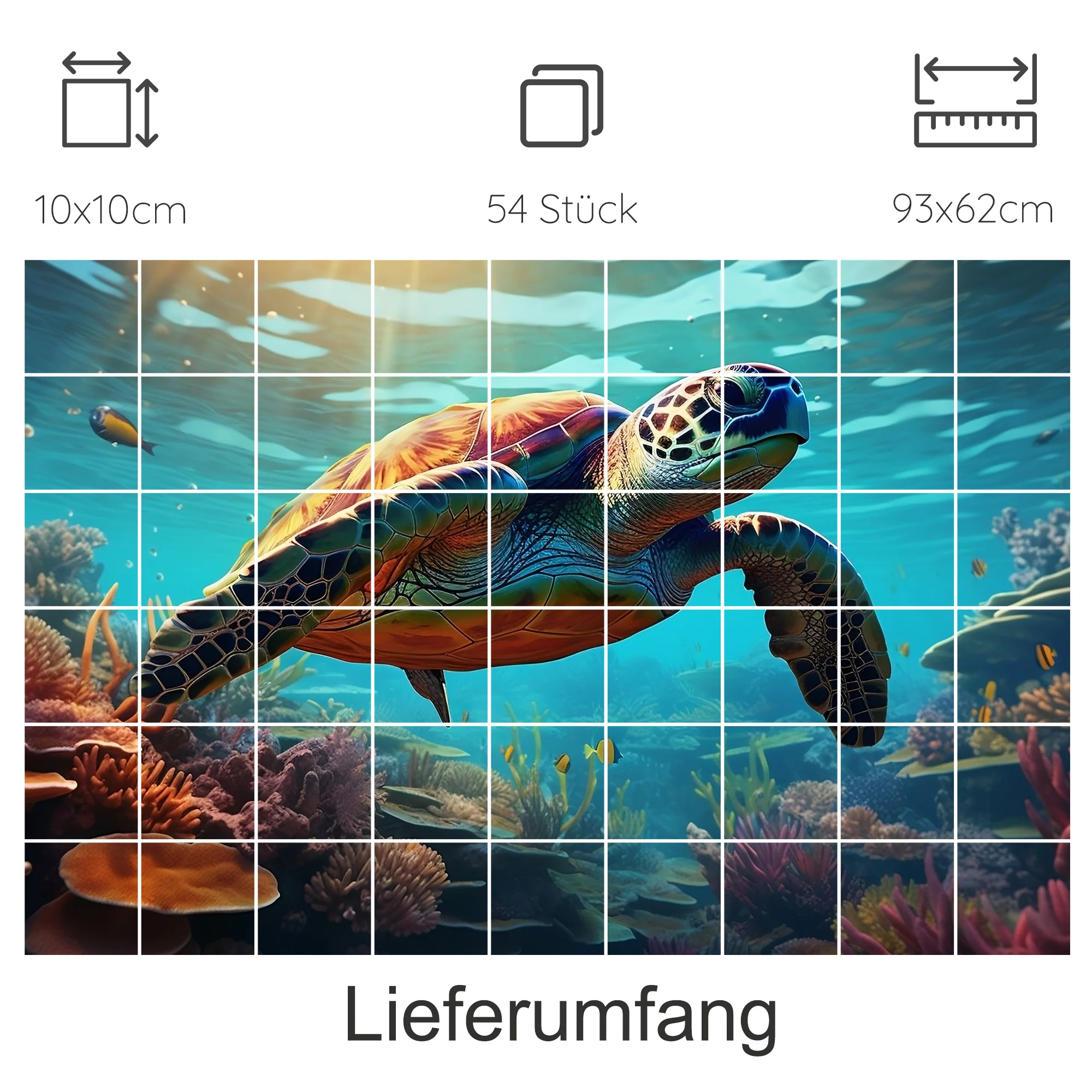 Fliesenaufkleber Schildkröte - Entdecke die Unterwasserwelt - Image 9