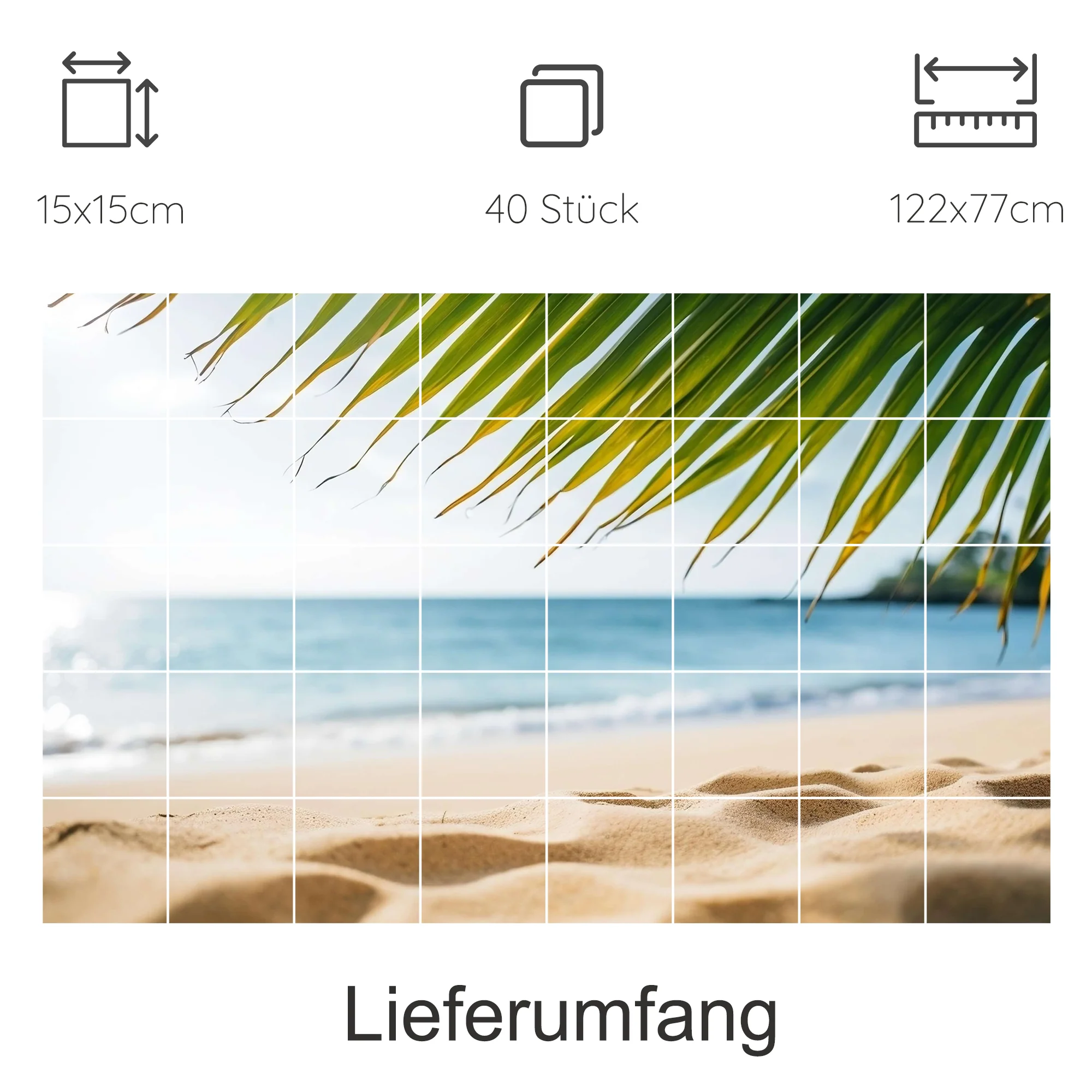 Fliesenaufkleber Strandblick - Urlaubsfeeling für dein Zuhause - Image 11