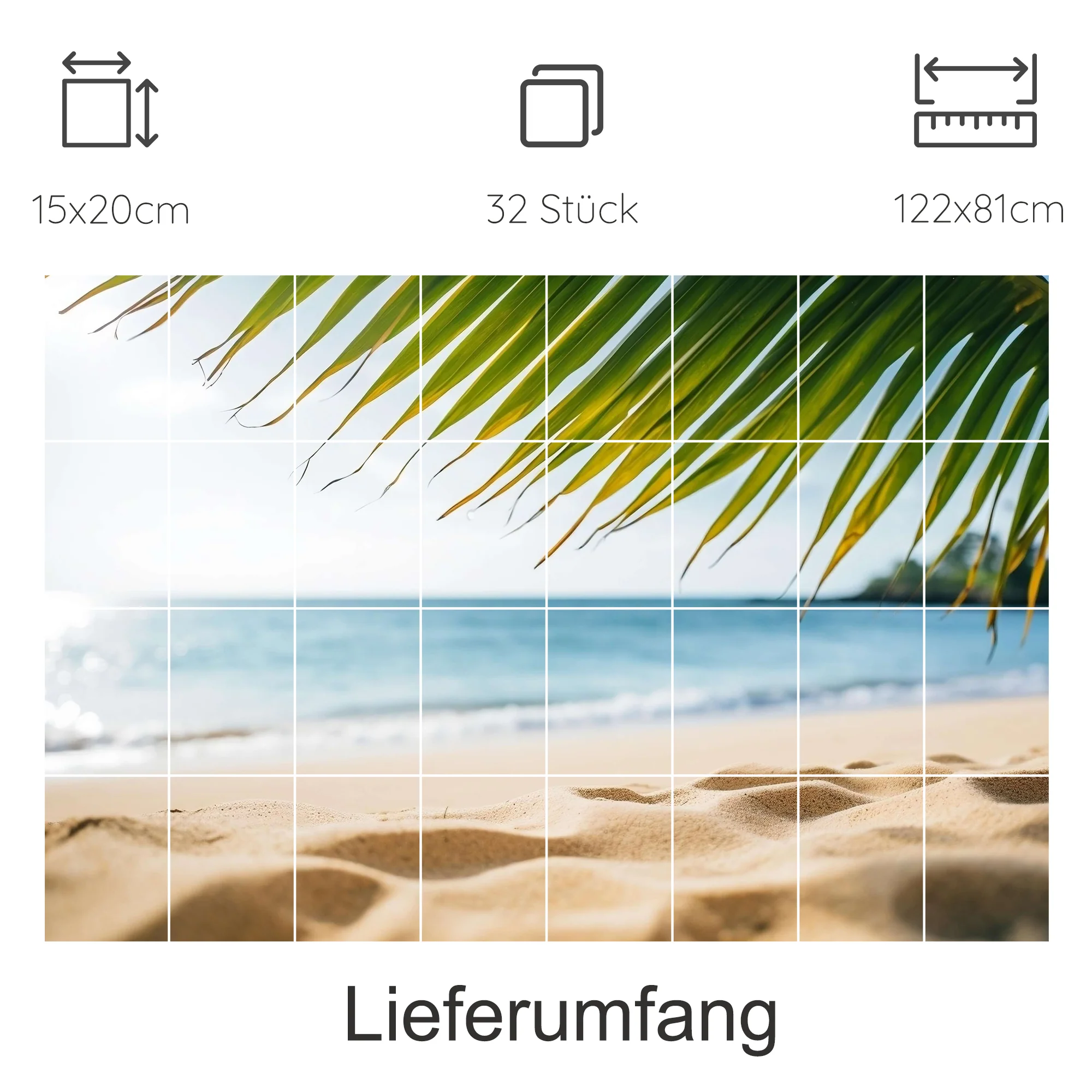 Fliesenaufkleber Strandblick - Urlaubsfeeling für dein Zuhause - Image 14
