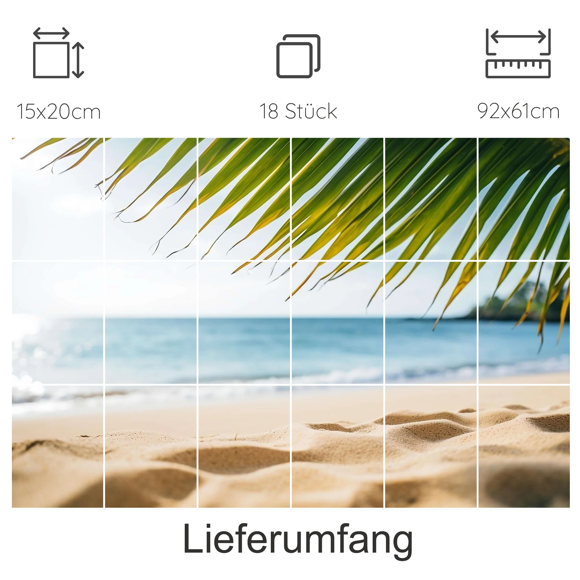 Fliesenaufkleber Strandblick - Urlaubsfeeling für dein Zuhause - Image 15
