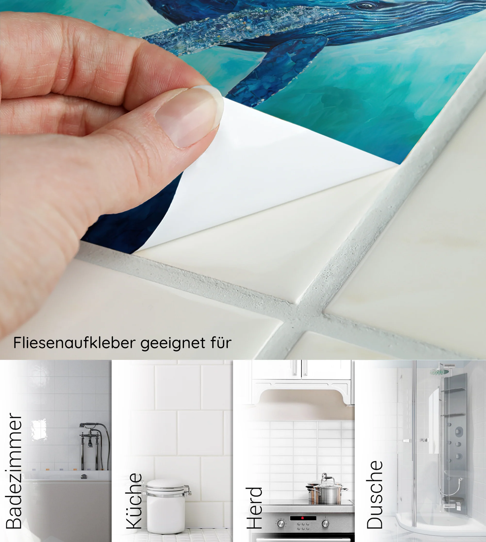 Fliesenaufkleber Wal - Image 6