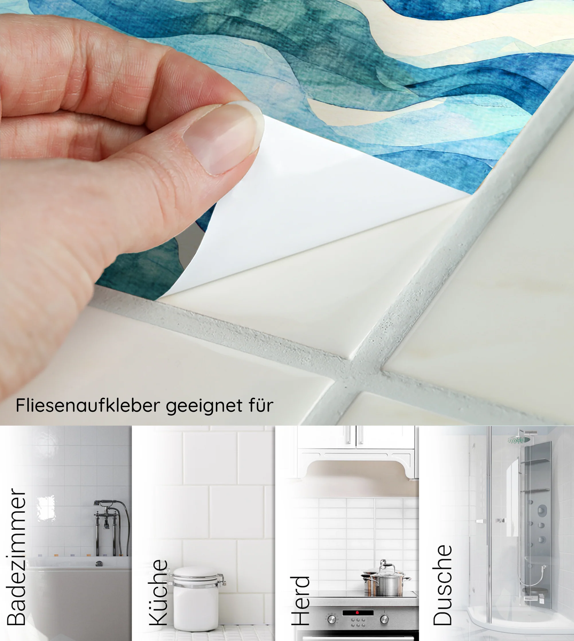 Fliesenaufkleber Wellenmuster - Image 6