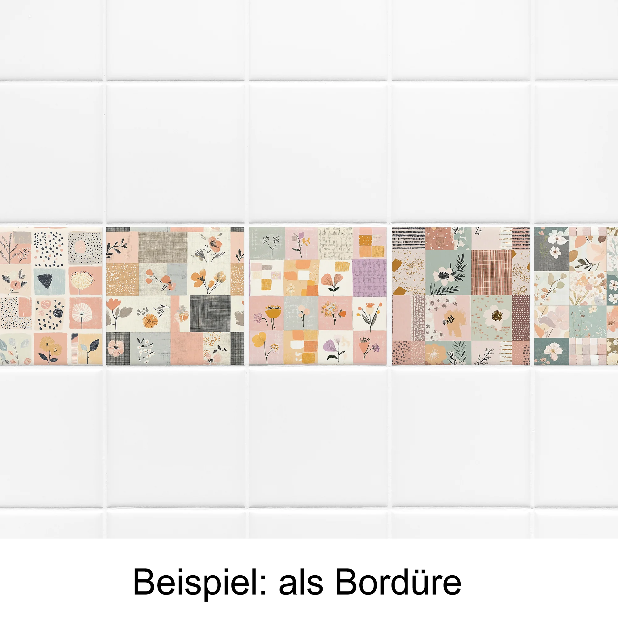Fliesenfolie Floral Patchwork - Image 4