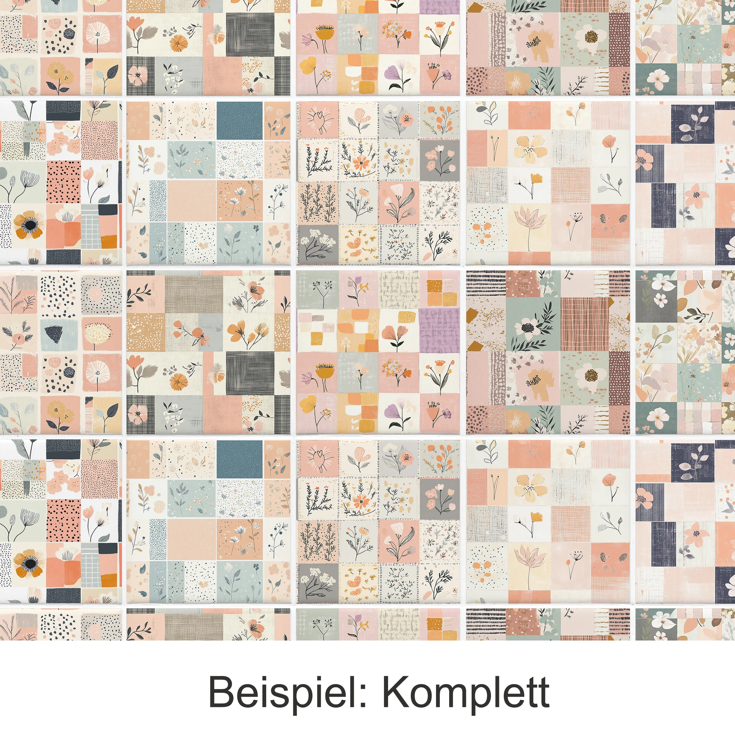 Fliesenfolie Floral Patchwork - Image 5