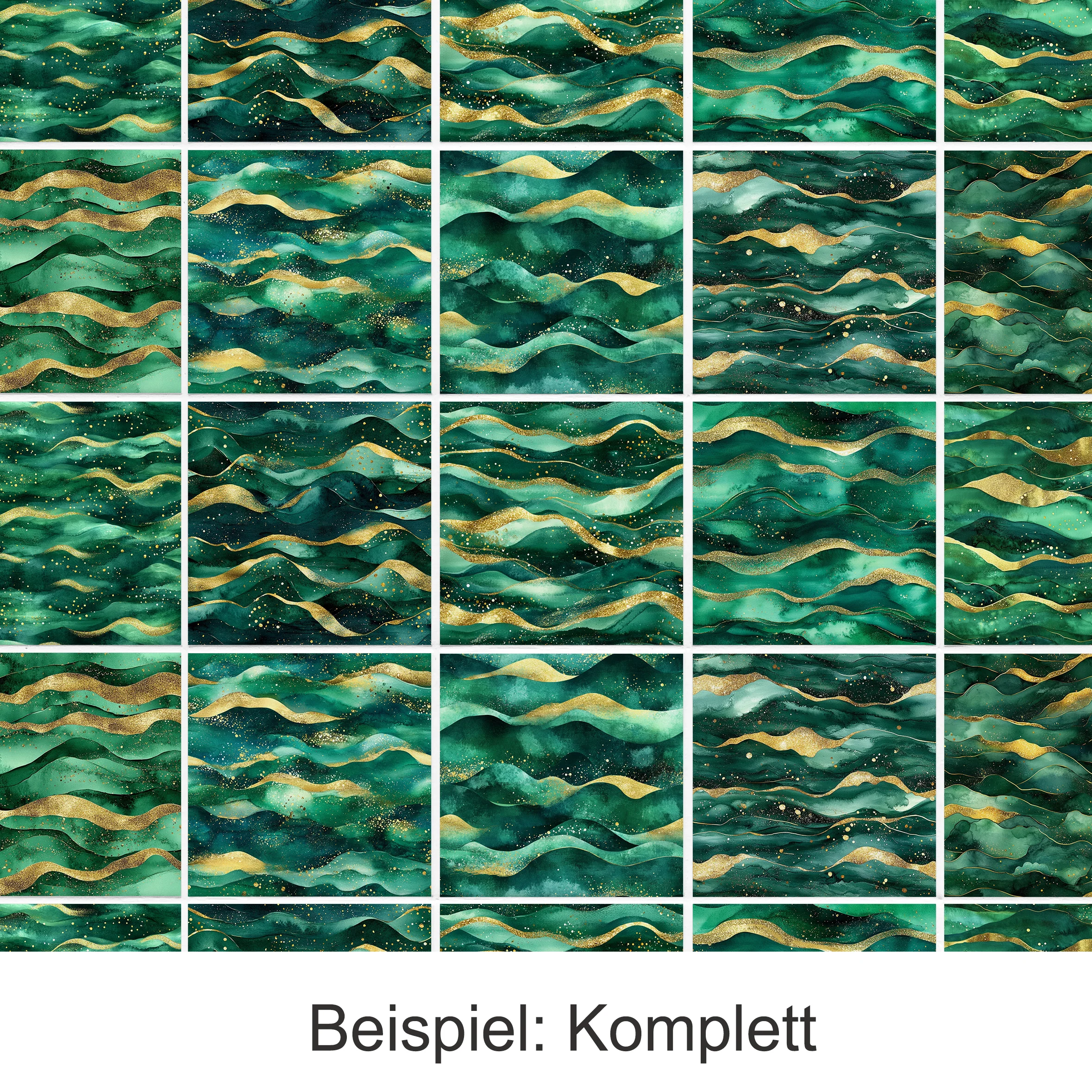 Fliesenfolie Grüner Wellenlook - Image 5