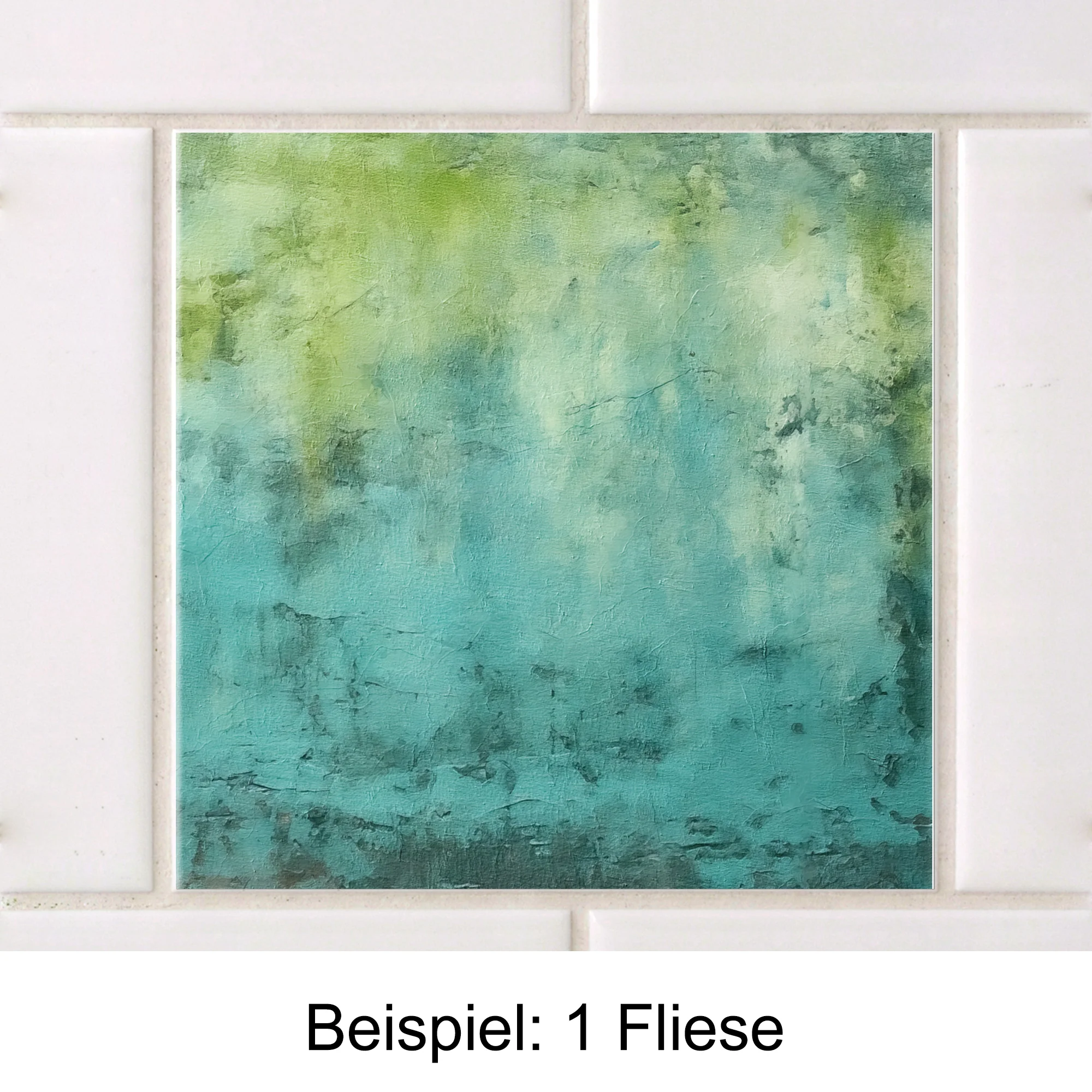 Fliesenfolie in Türkis- und Grüntönen - Image 3