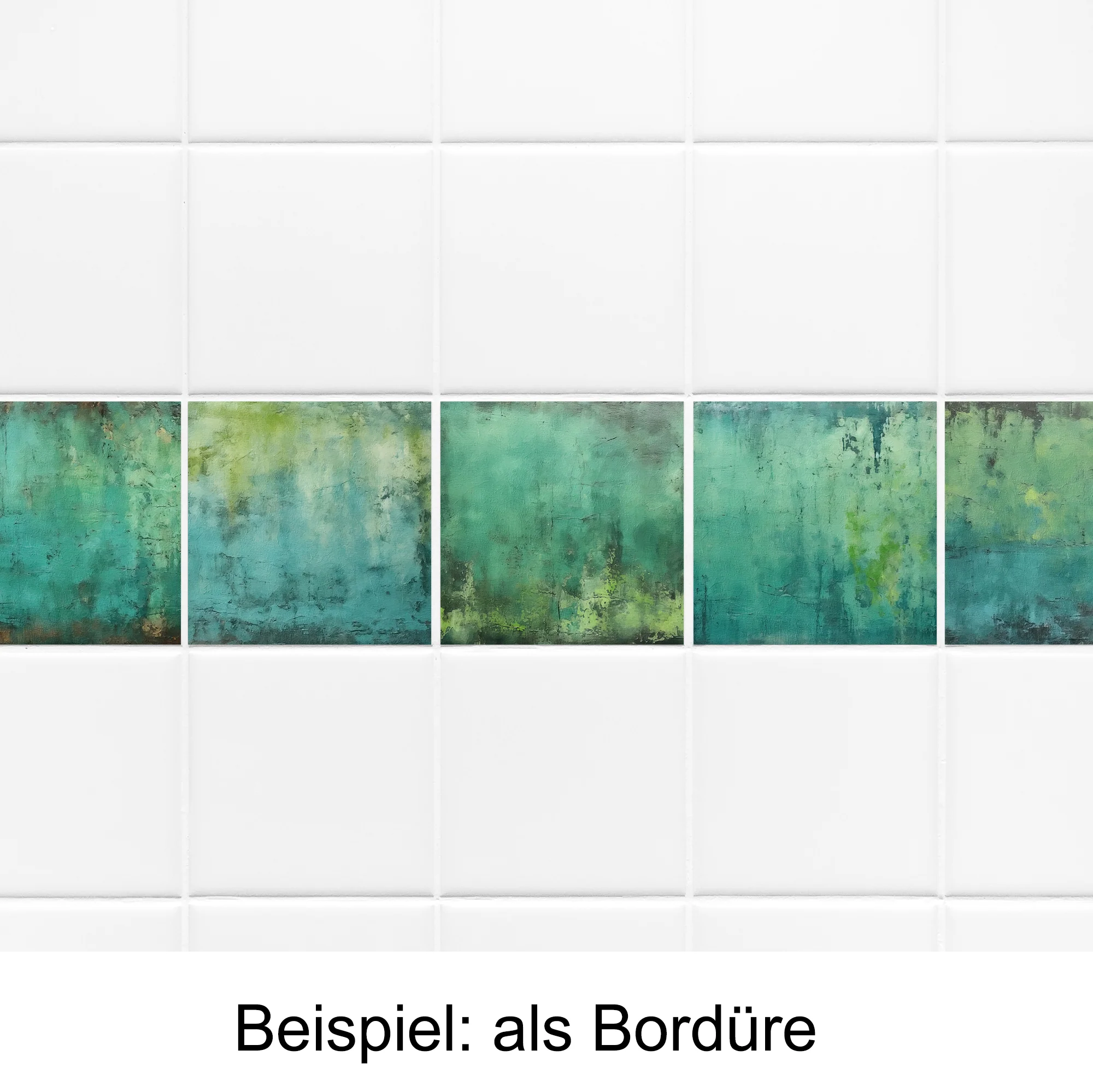 Fliesenfolie in Türkis- und Grüntönen - Image 4