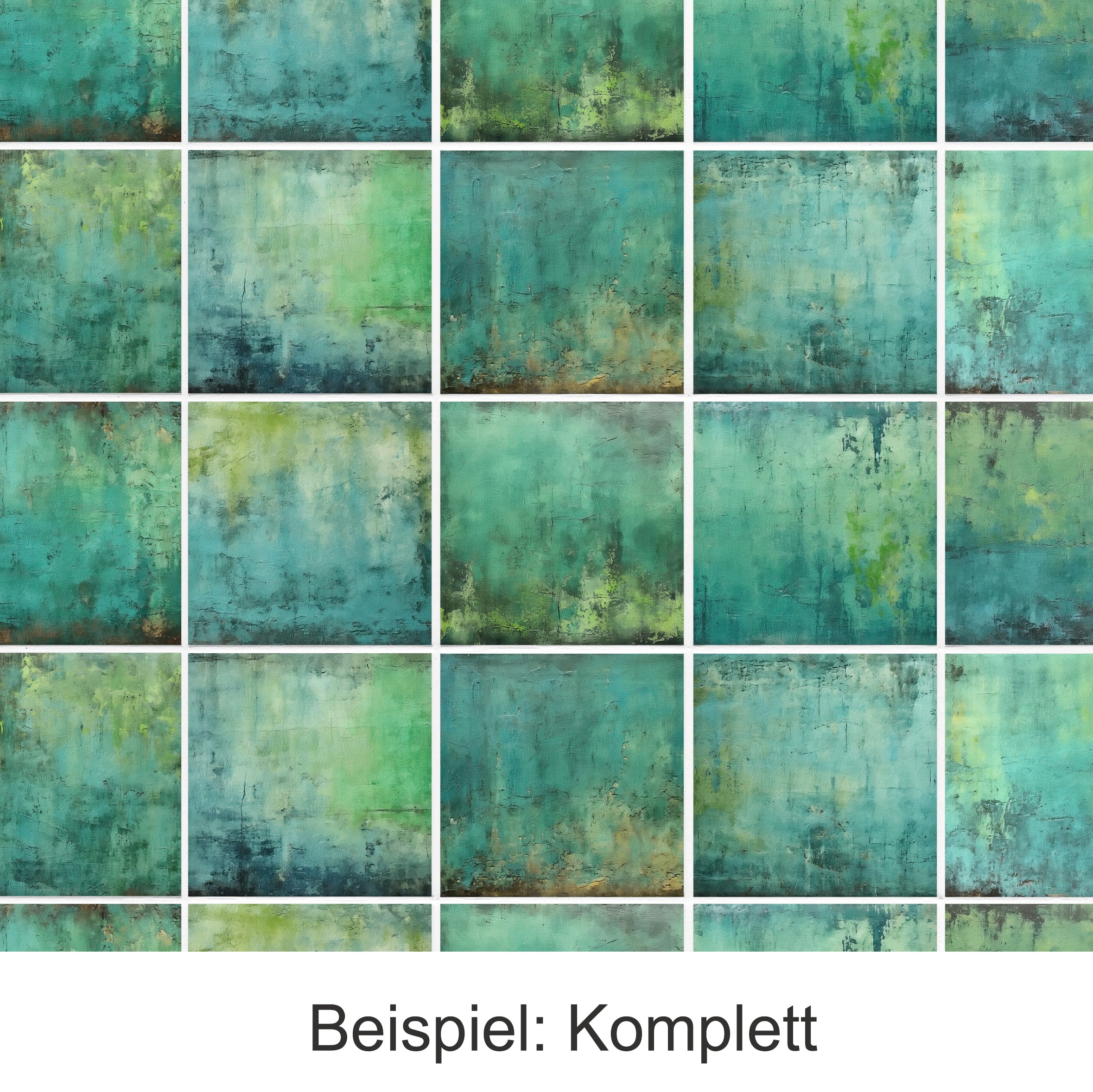 Fliesenfolie in Türkis- und Grüntönen - Image 5