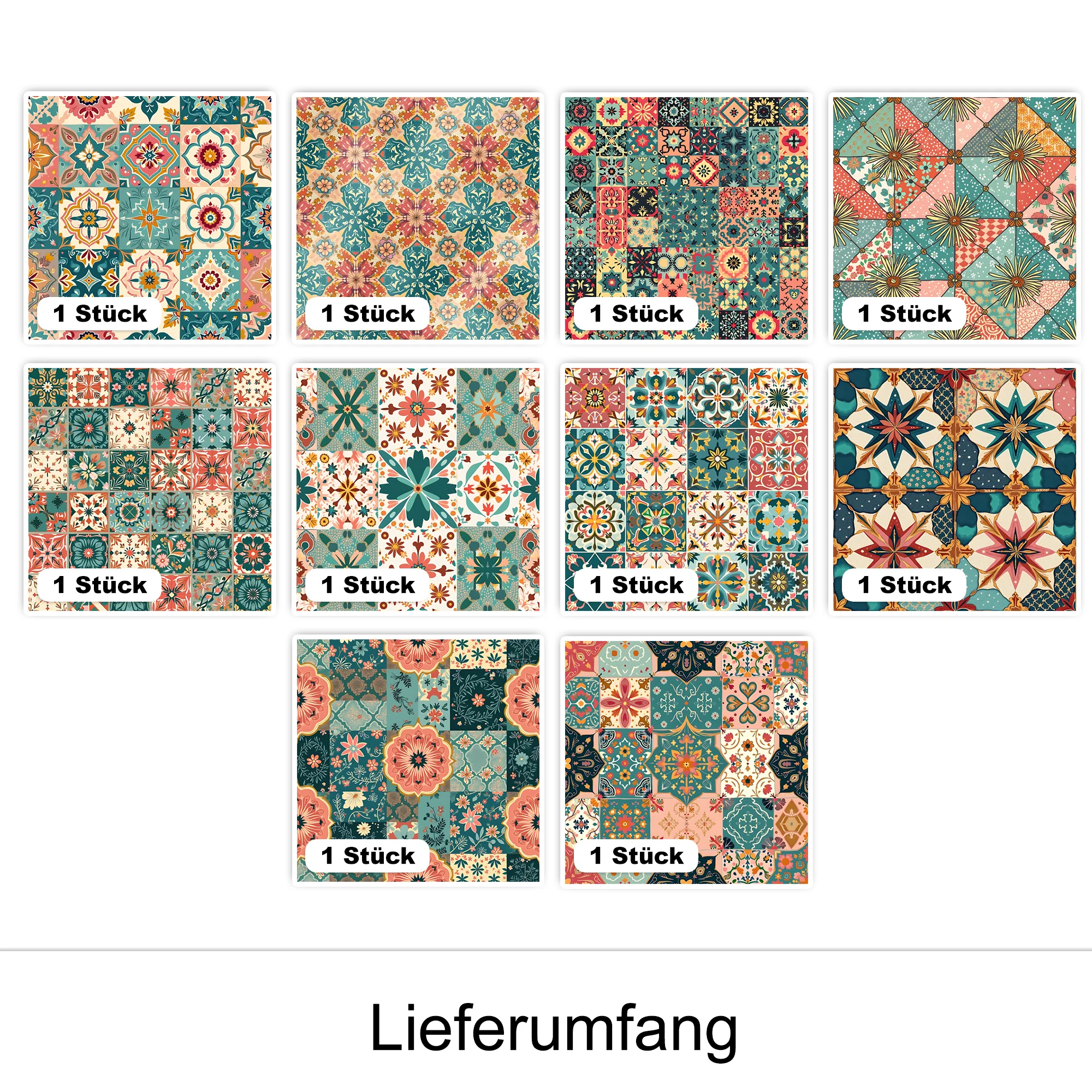 Fliesenfolie mit buntem Mosaik - Image 2