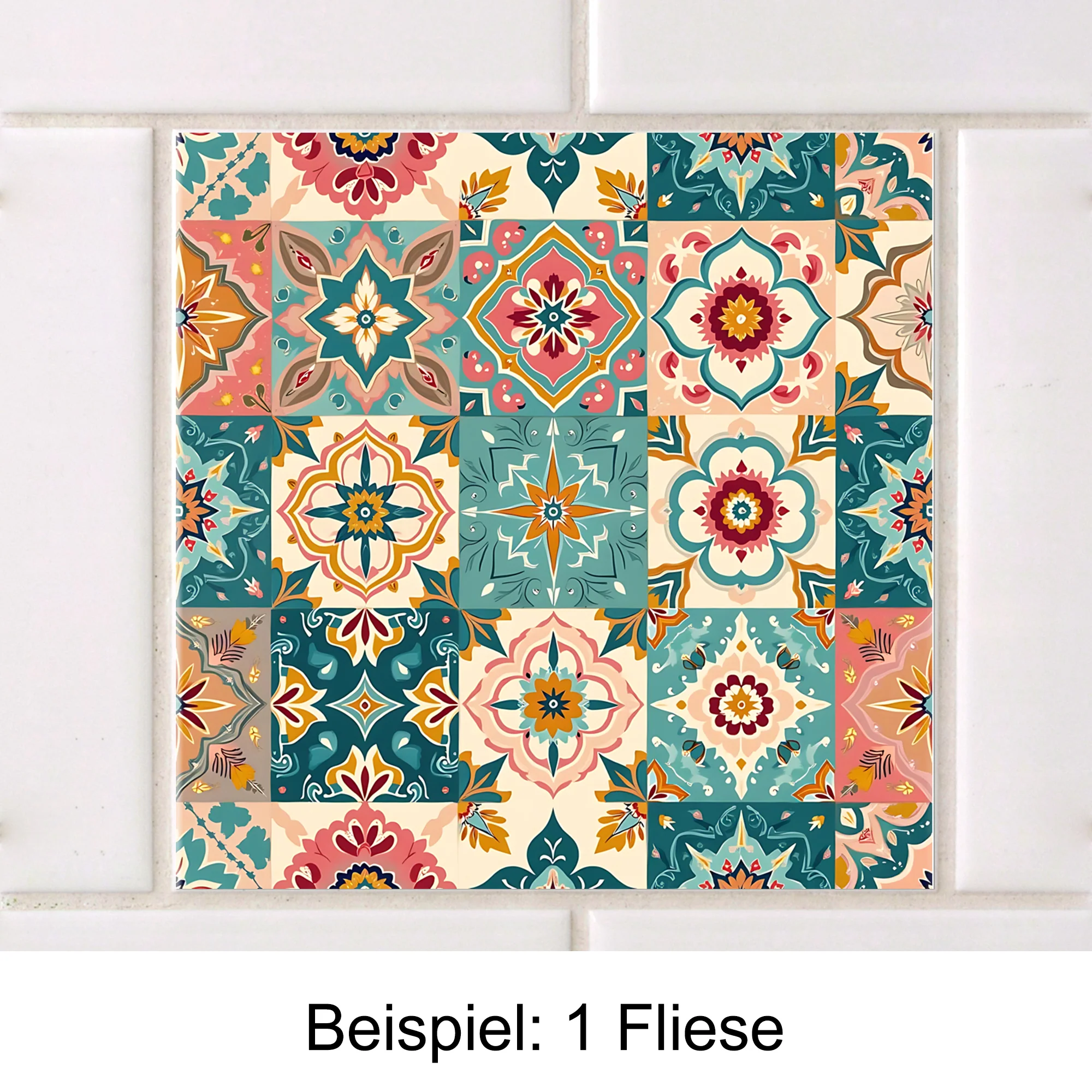 Fliesenfolie mit buntem Mosaik - Image 3