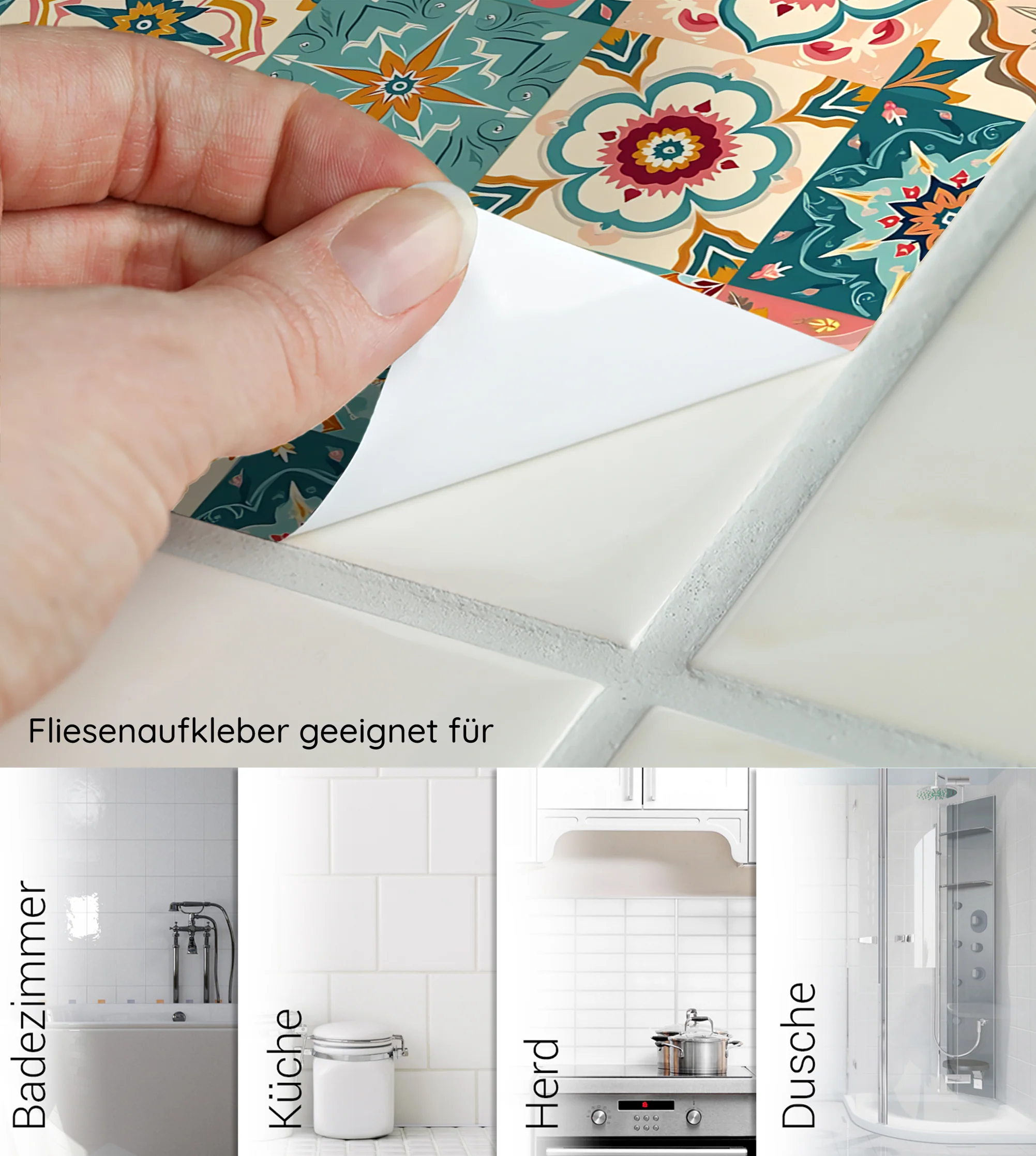 Fliesenfolie mit buntem Mosaik - Image 6