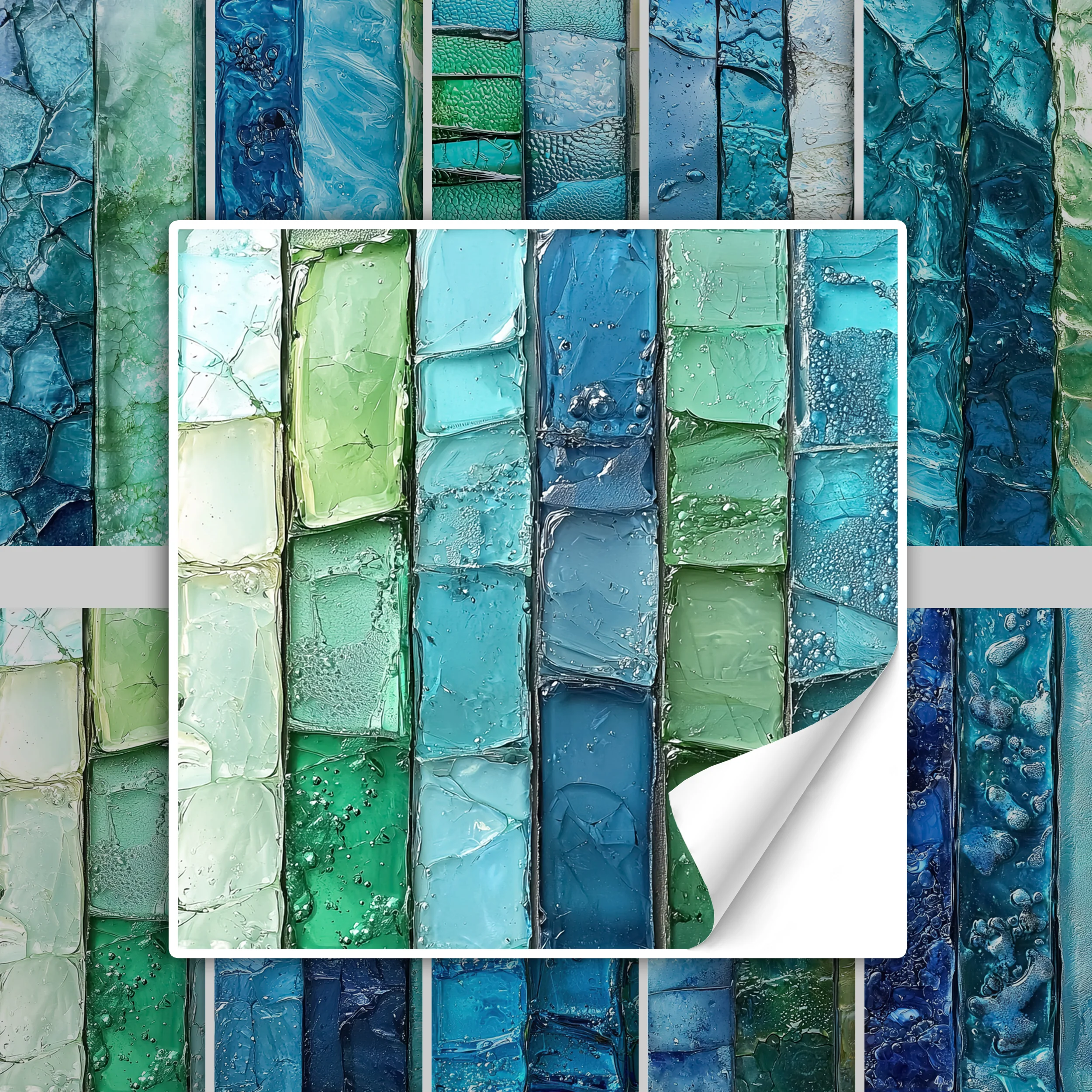 Fliesenaufkleber mit Wasserfarben-Motiv - Image 8
