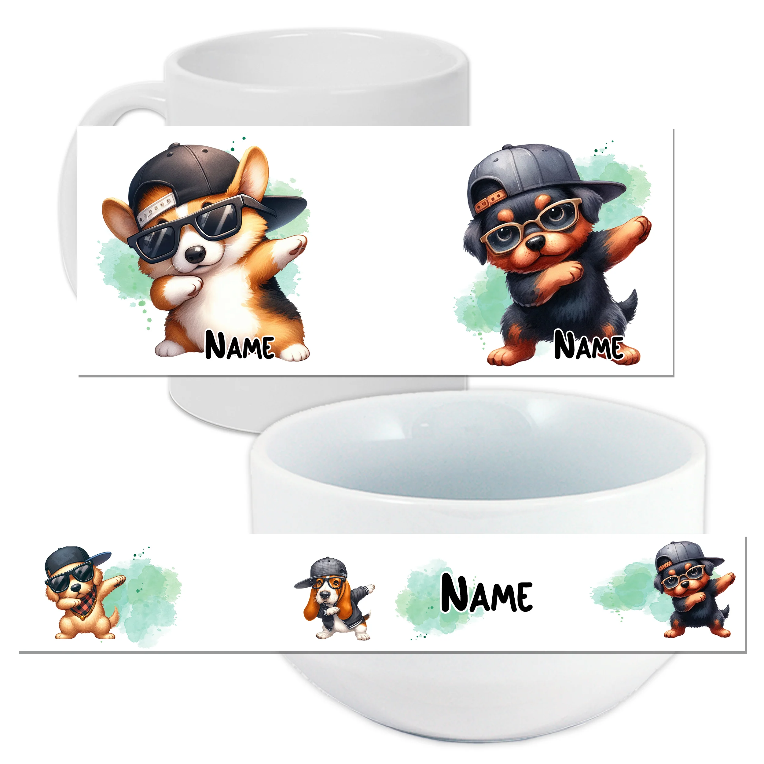 Frühstücksset Coole Hunde mit Sonnenbrille - Image 3