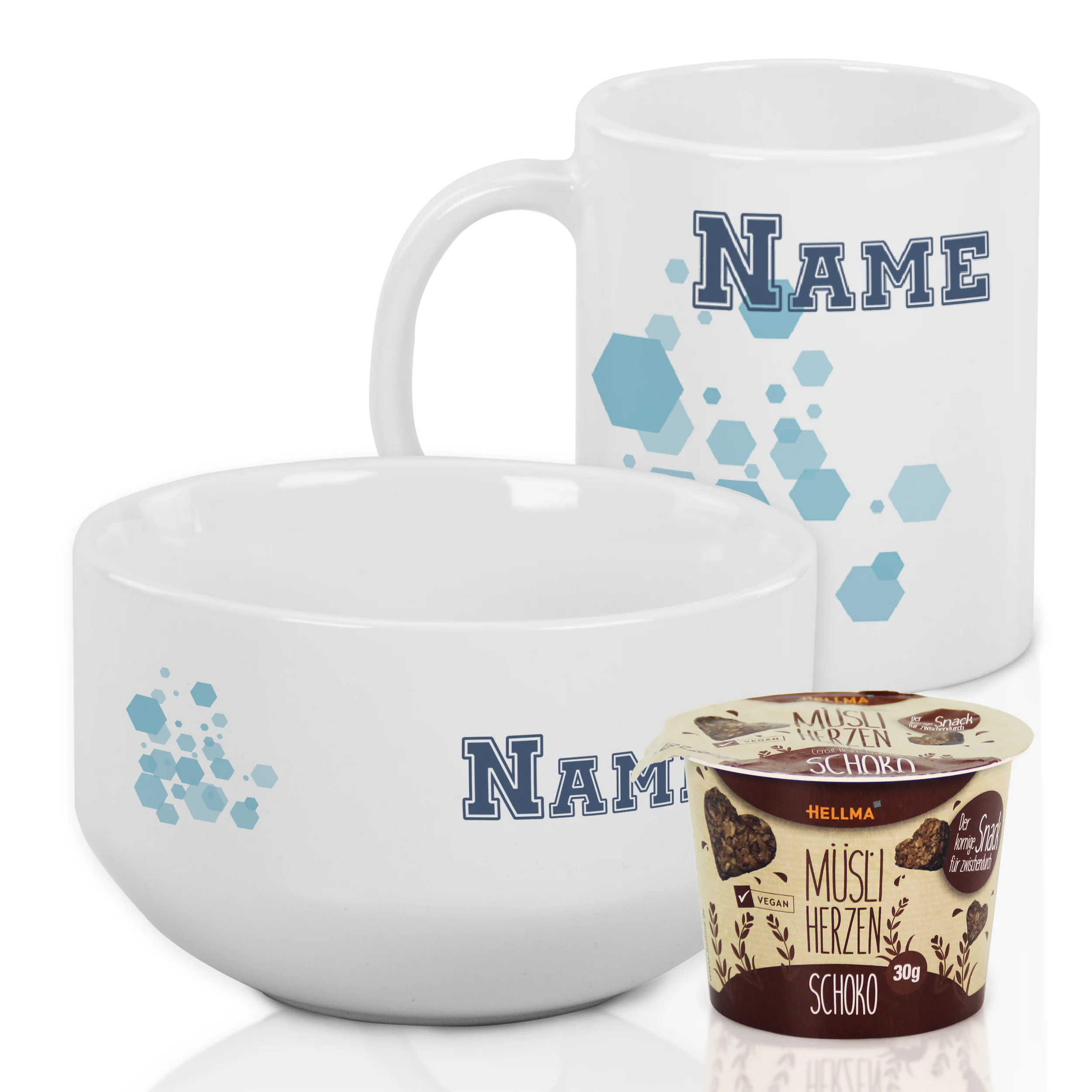 Frühstücksset Müslischale mit Tasse