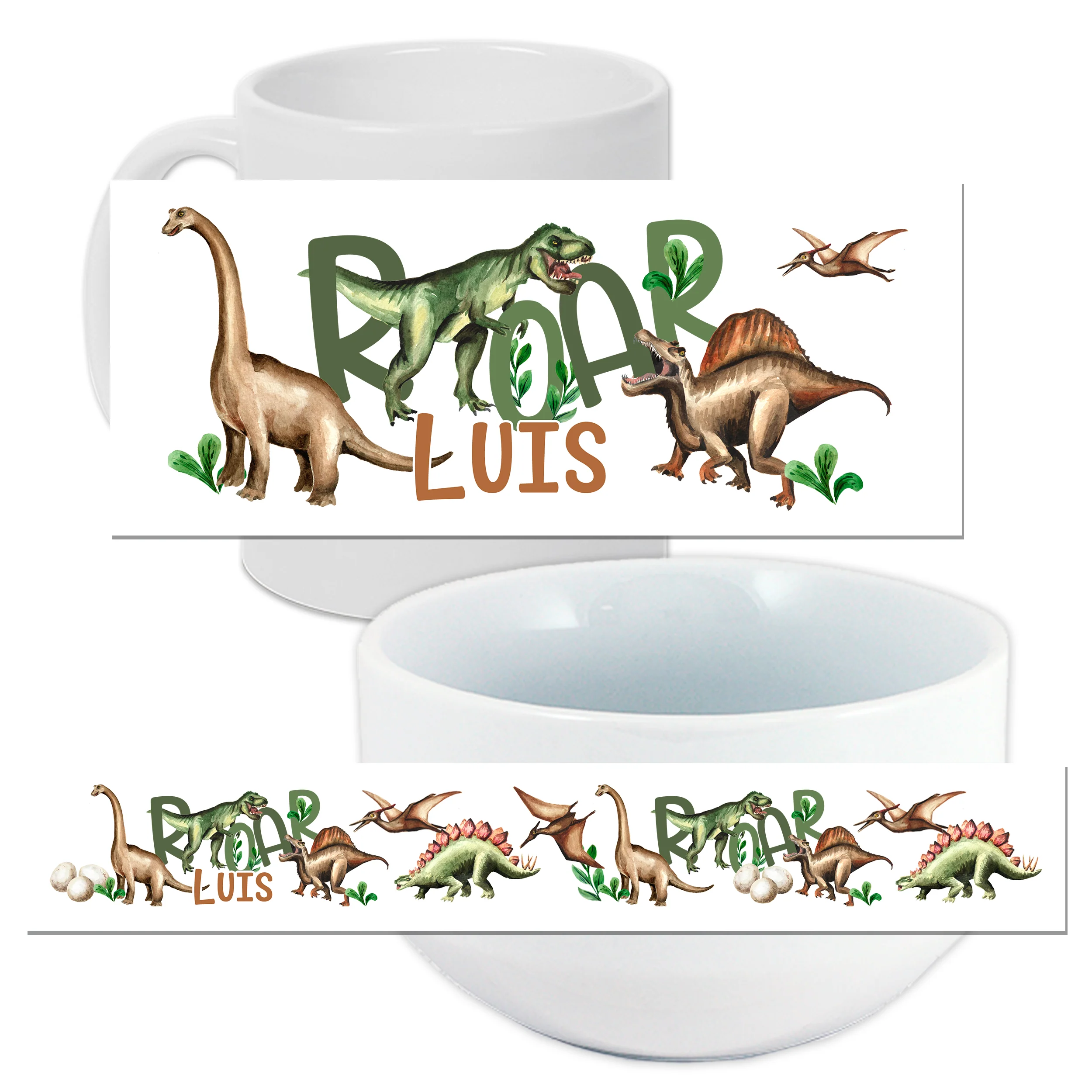 Frühstücksset Müslischale mit Tasse - Dino-Abenteuer für kleine Entdecker - Image 3