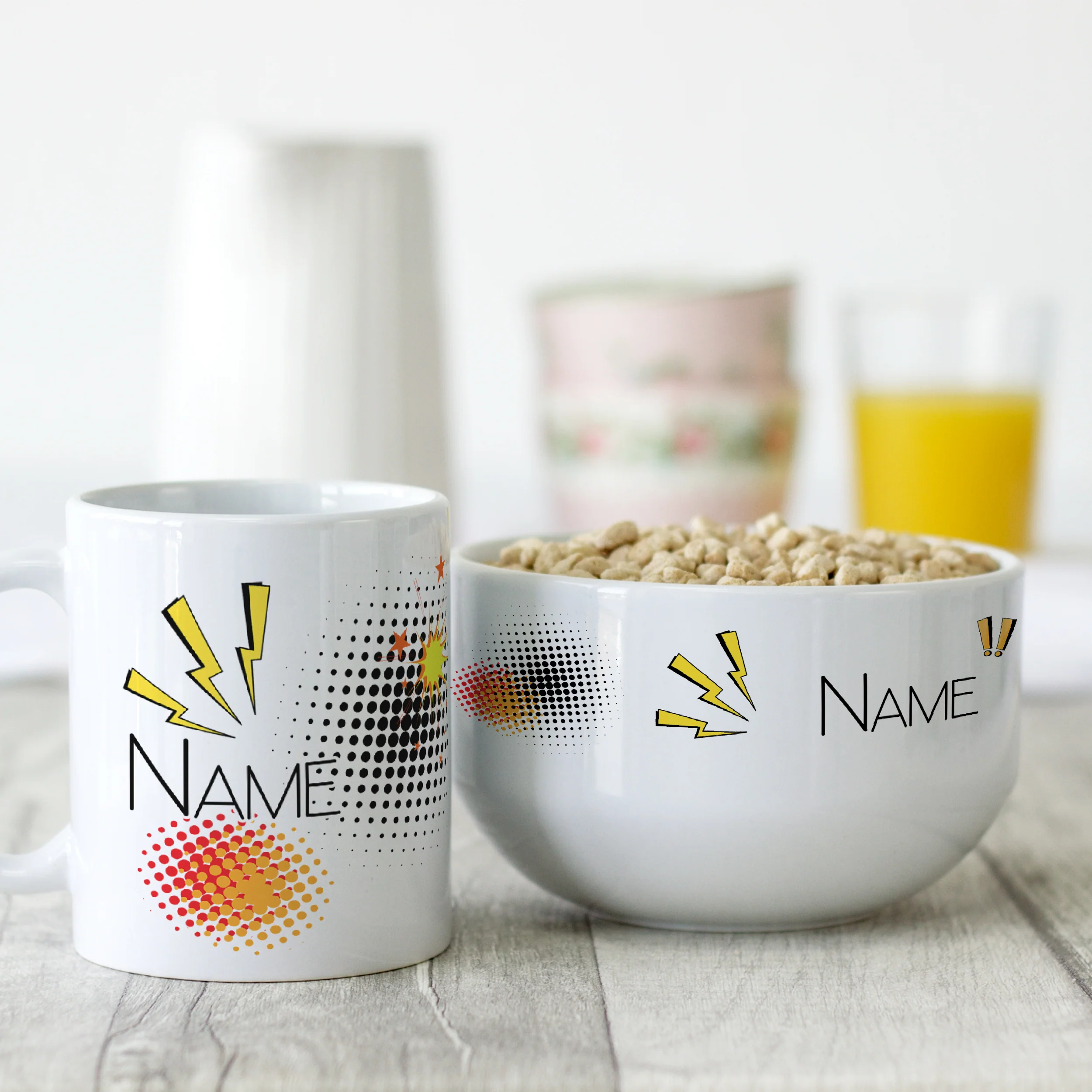 Frühstücksset Müslischale mit Tasse Pop-Art - Image 2