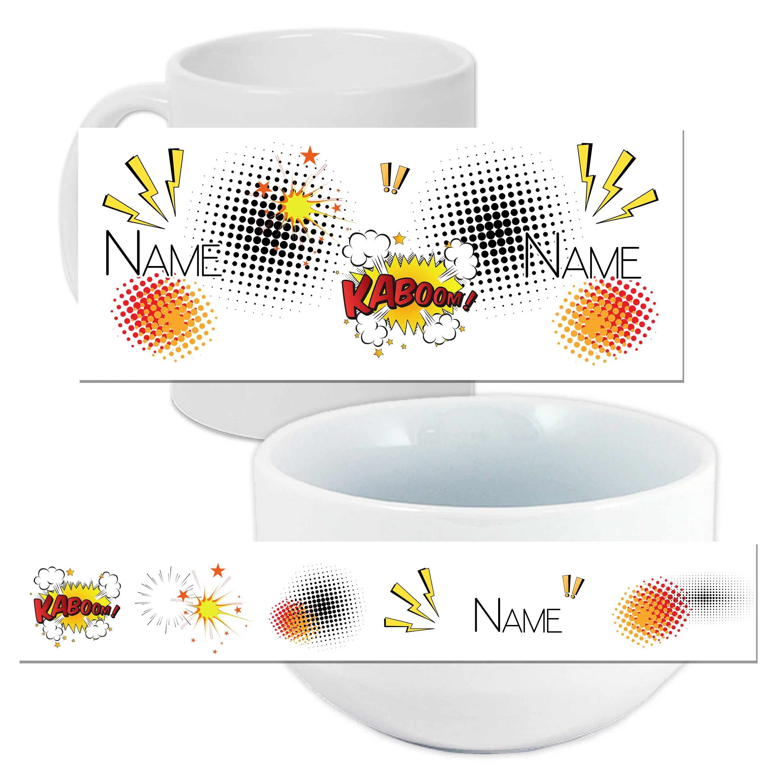 Frühstücksset Müslischale mit Tasse Pop-Art - Image 3