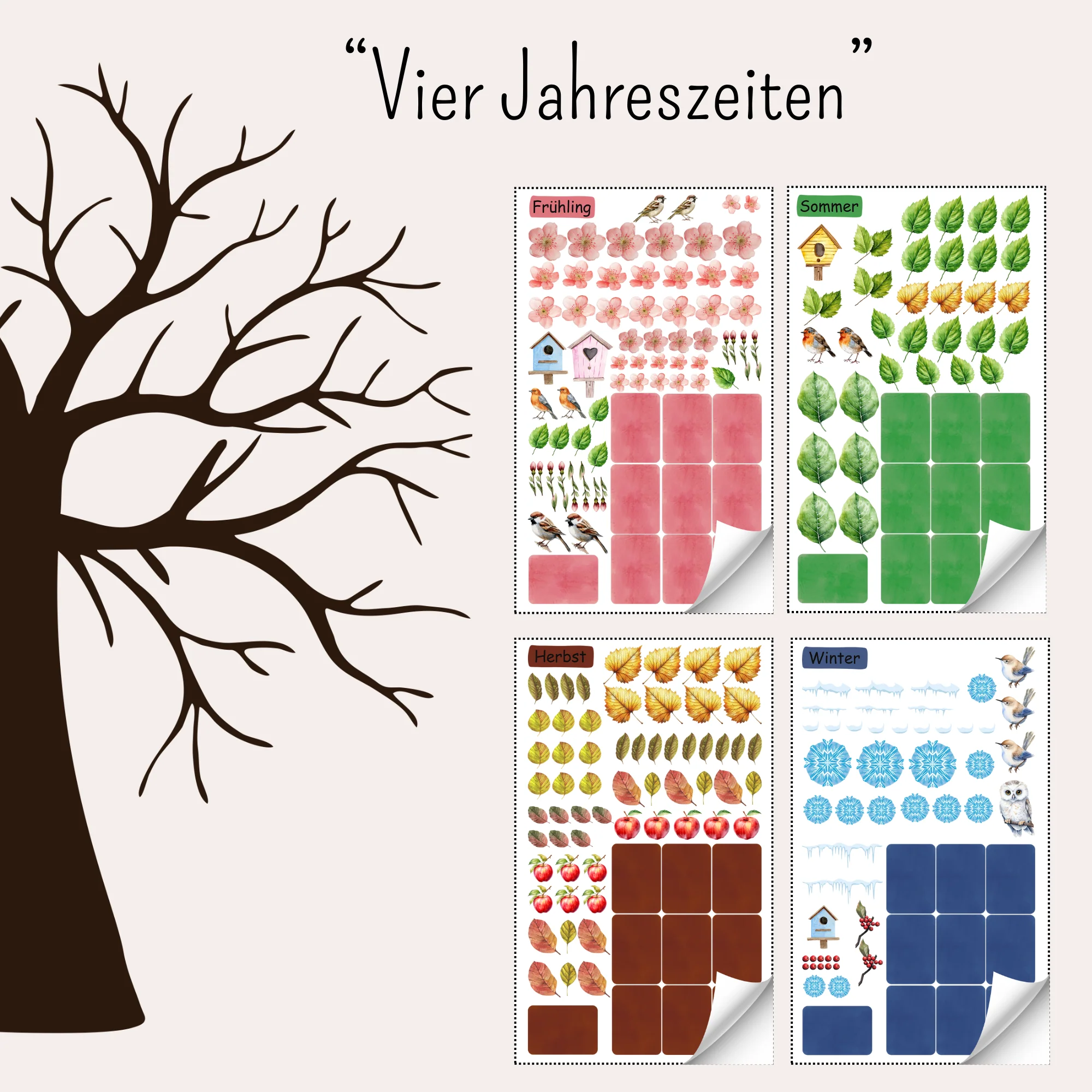 Geburtstagskalender Kita – 4 Jahreszeiten Baum Fotokalender - Image 3