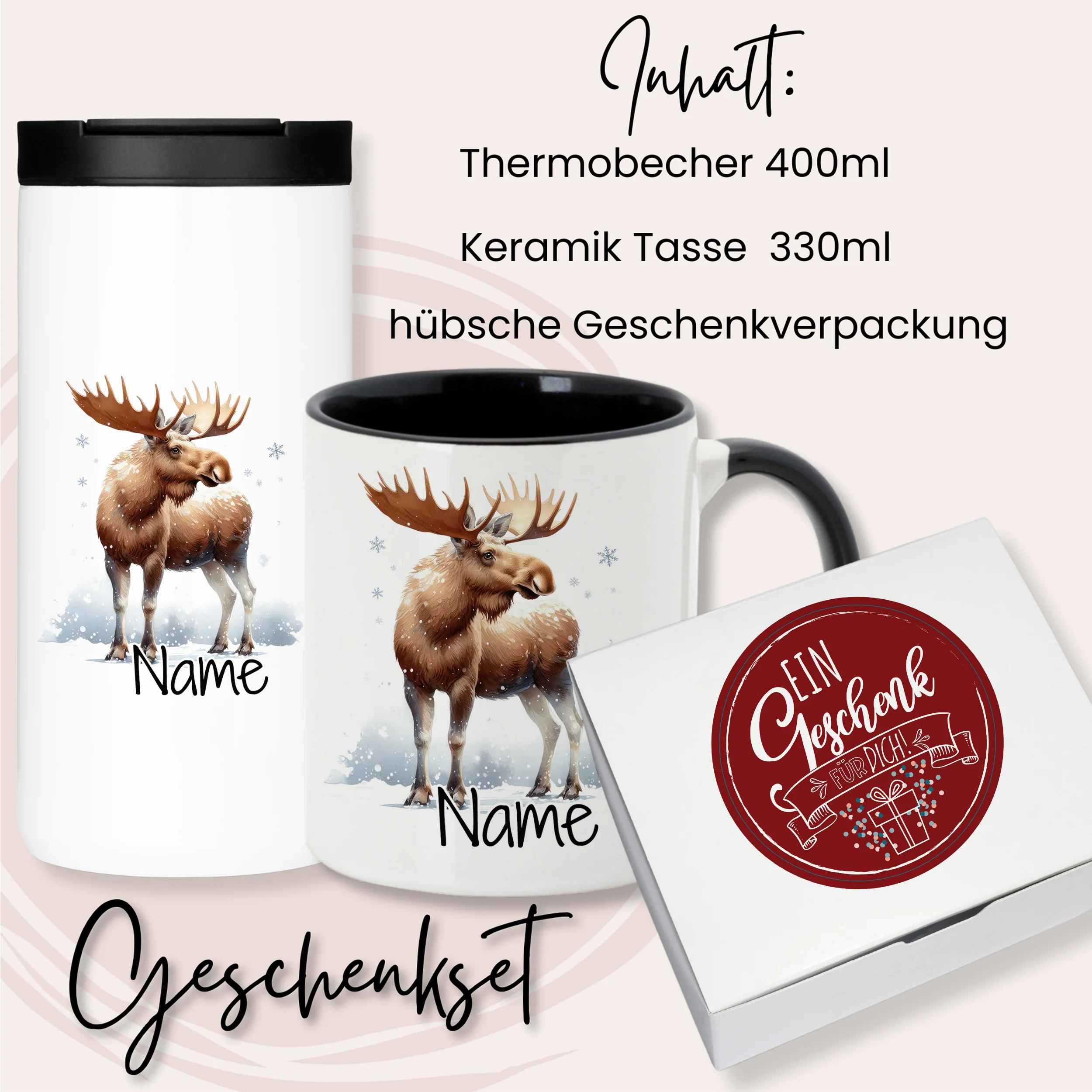 Geschenkset Kaffeebecher mit Tasse - Ein Hauch von Winterzauber - Image 2