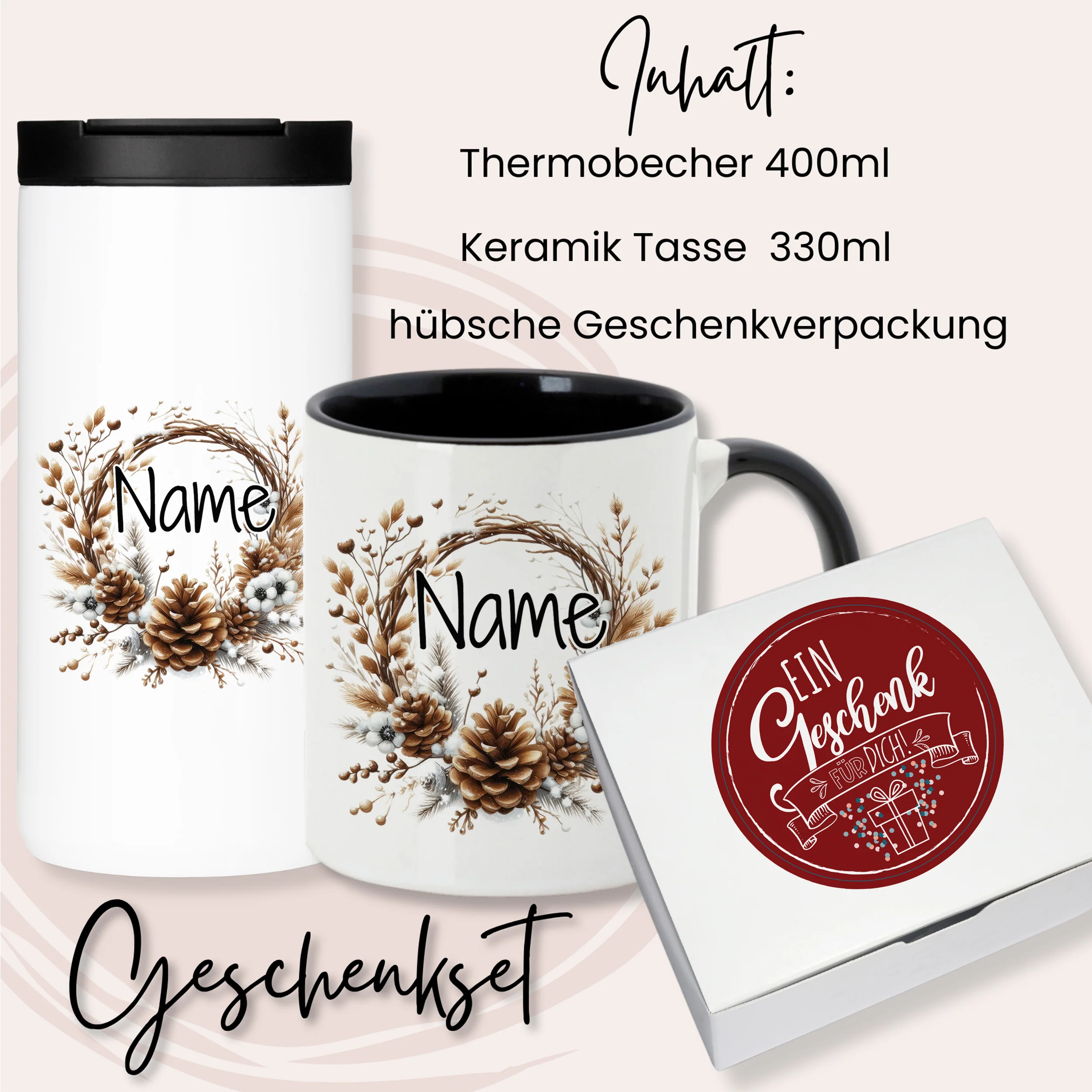 Geschenkset Kaffeebecher mit Tasse - Ein persönlicher Genuss - Image 2