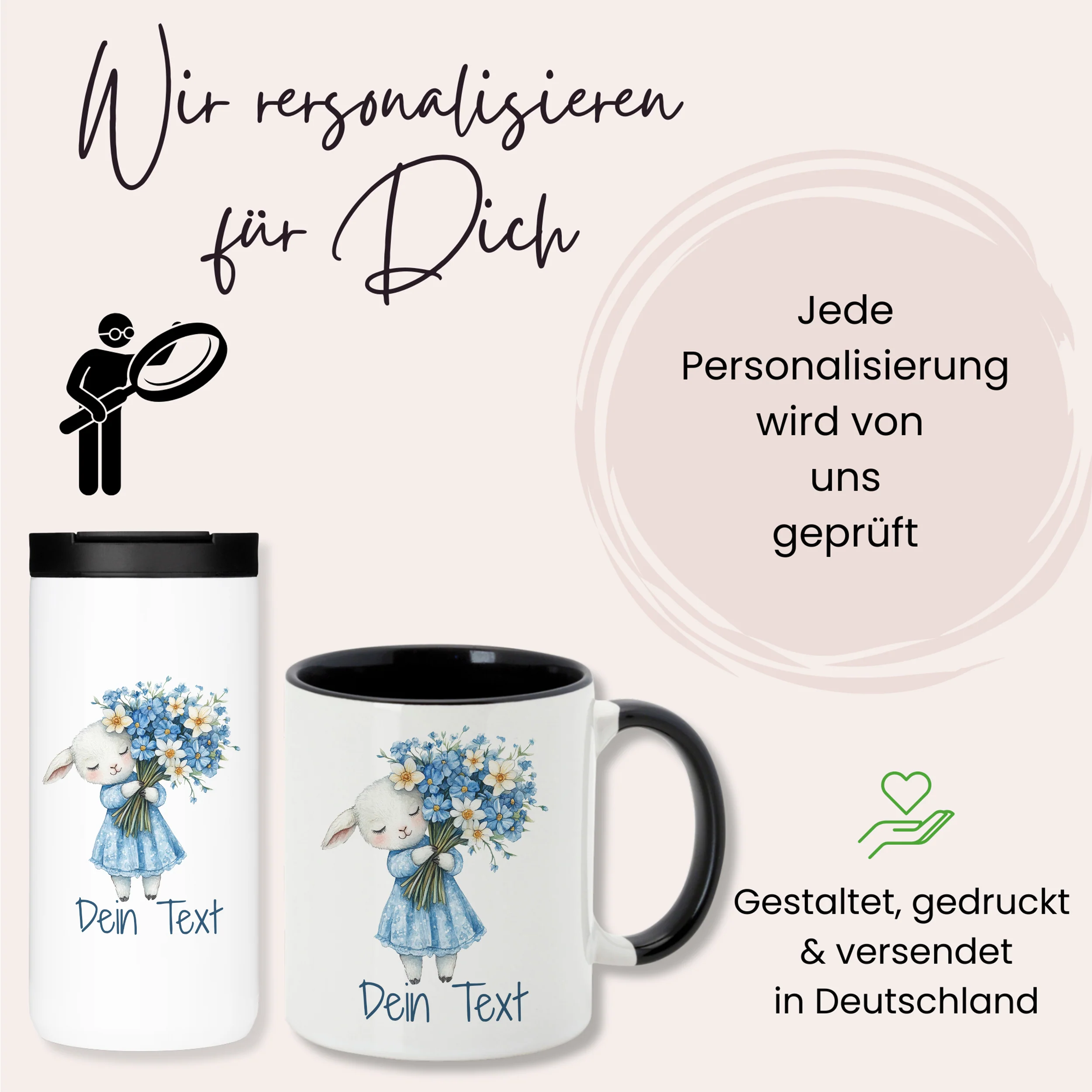 Geschenkset Kaffeebecher mit Tasse - Für kleine Glücksmomente - Image 3