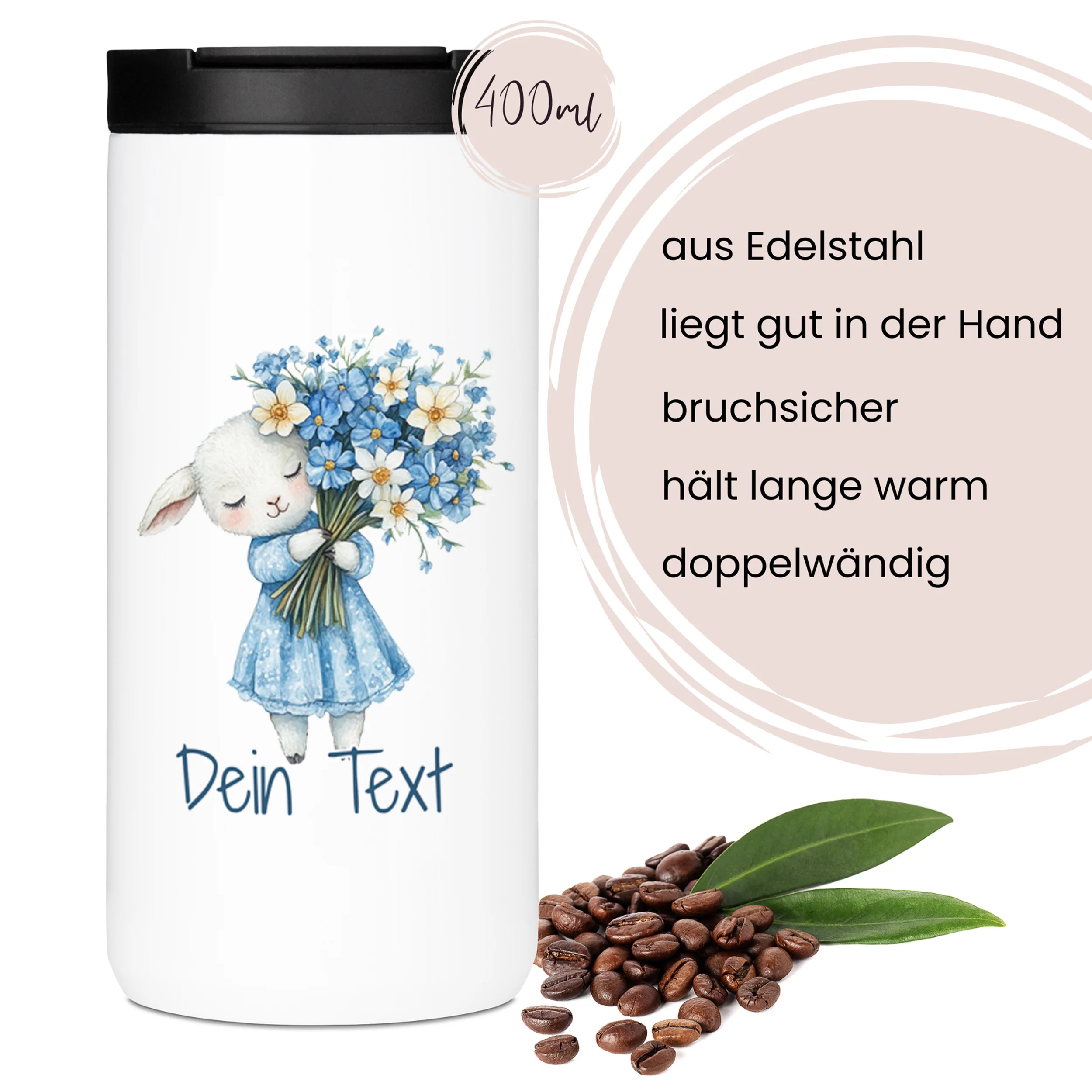 Geschenkset Kaffeebecher mit Tasse - Für kleine Glücksmomente - Image 4