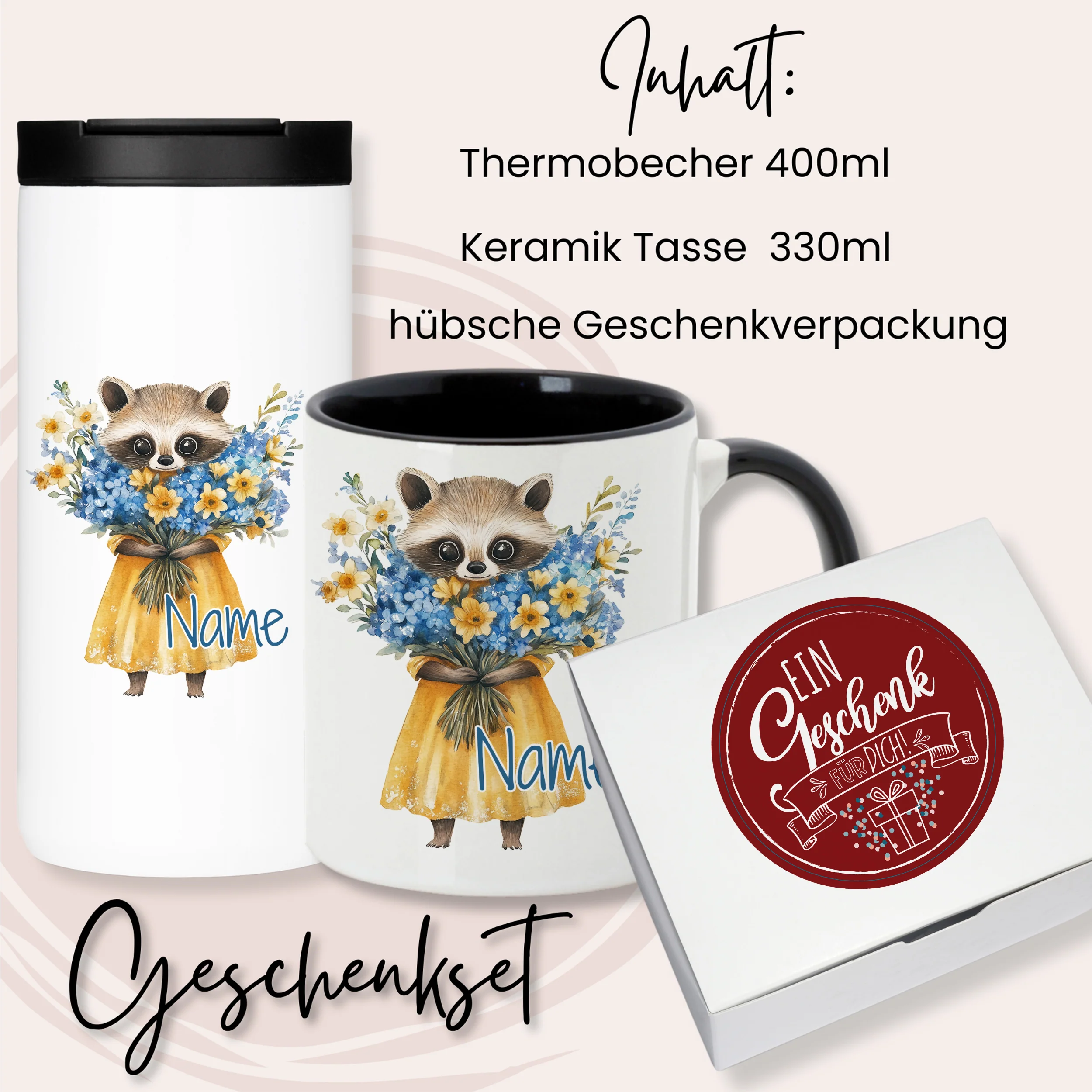Geschenkset Kaffeebecher mit Tasse - Für Tierliebhaber - Image 3