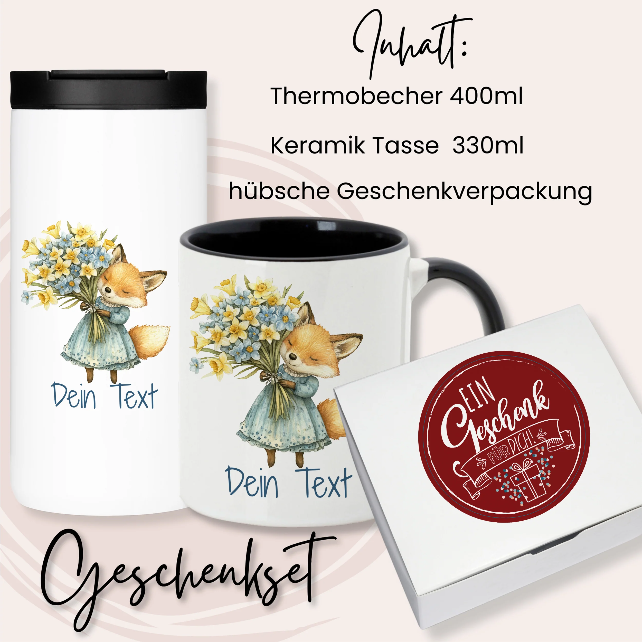 Geschenkset Kaffeebecher mit Tasse - Für Tierliebhaber - Image 3
