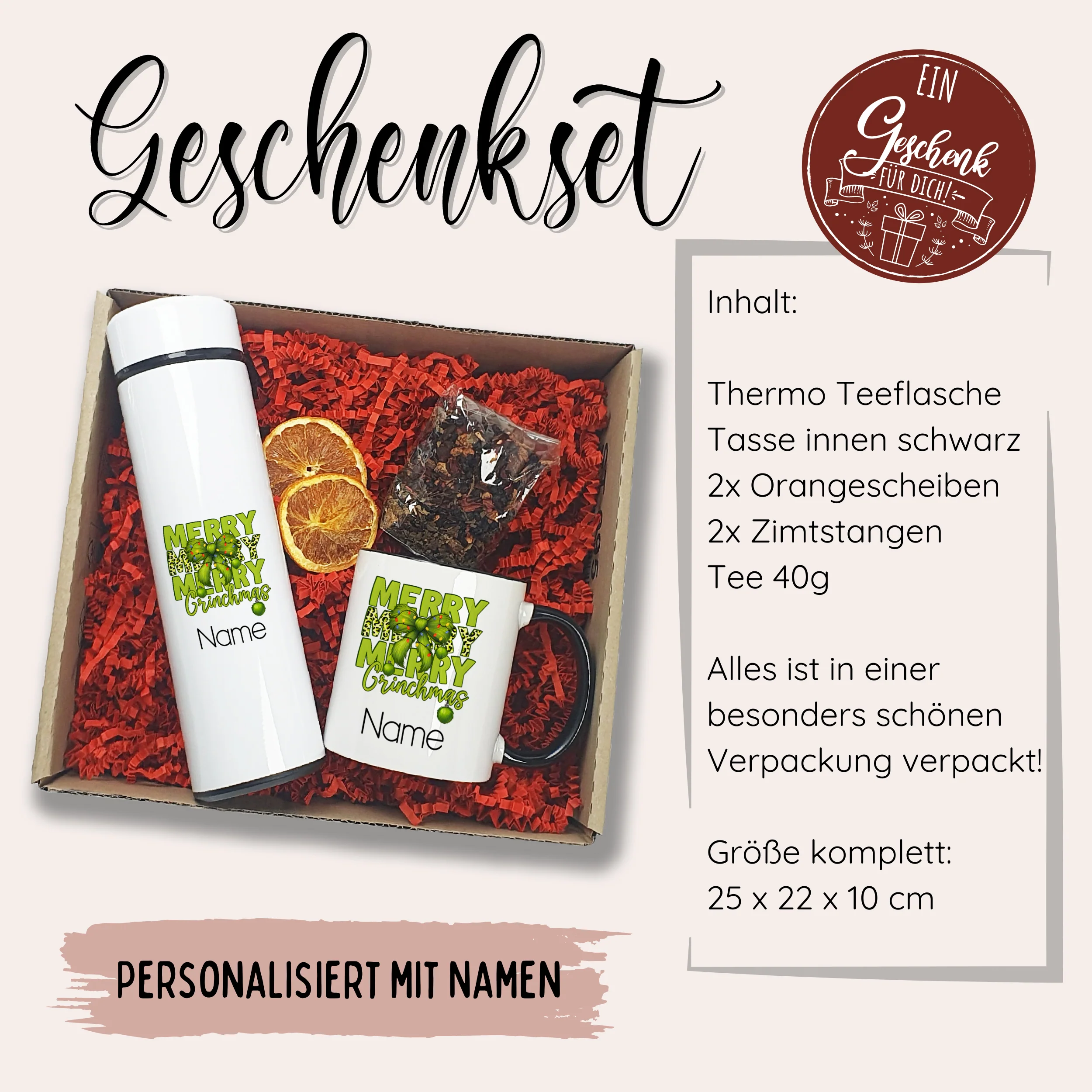 Geschenkset Teeflasche mit Tasse - Besinnliche Weihnachtsfreude - Image 3