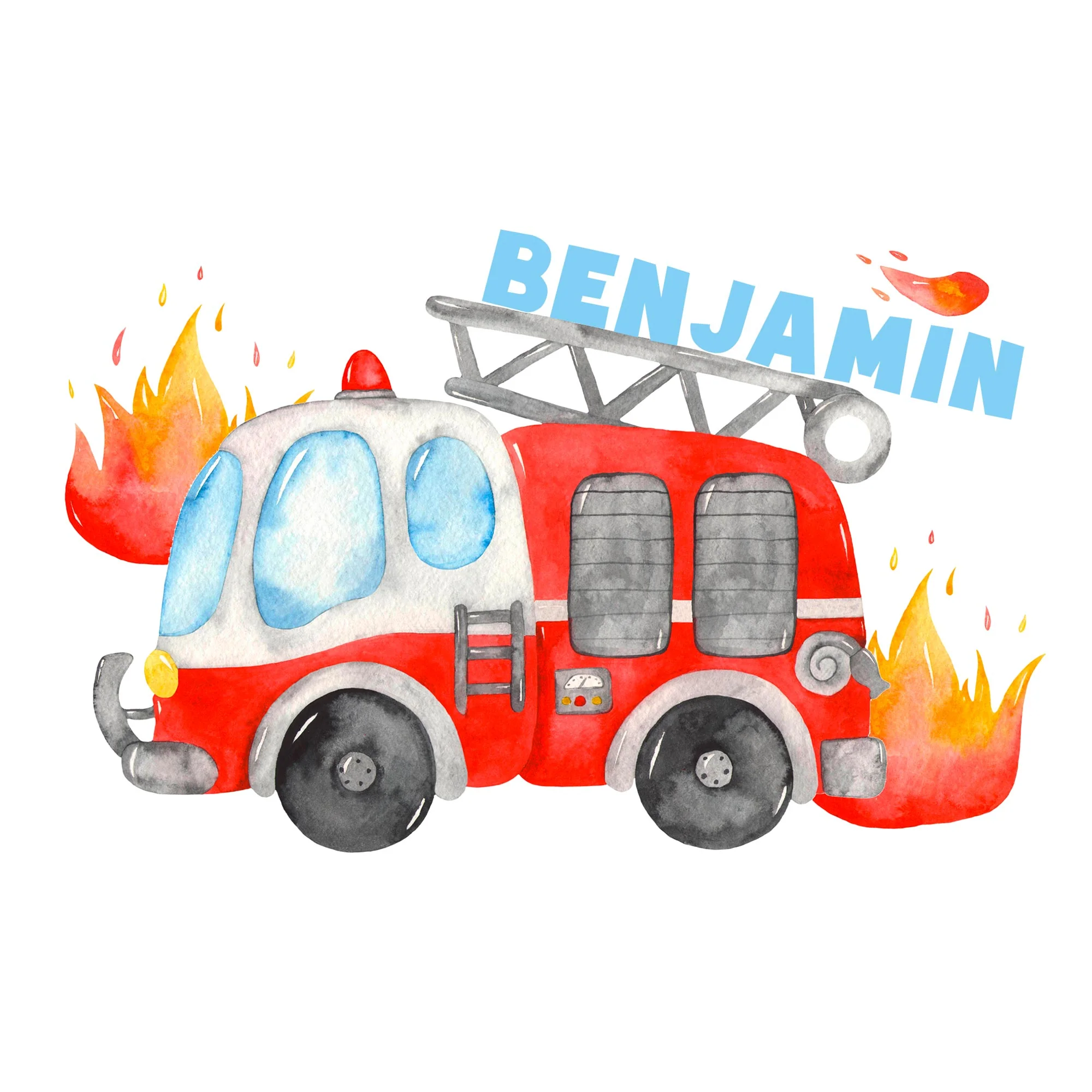 Geschenkset Trinkflasche mit Brotdose Feuerwehr - Image 2