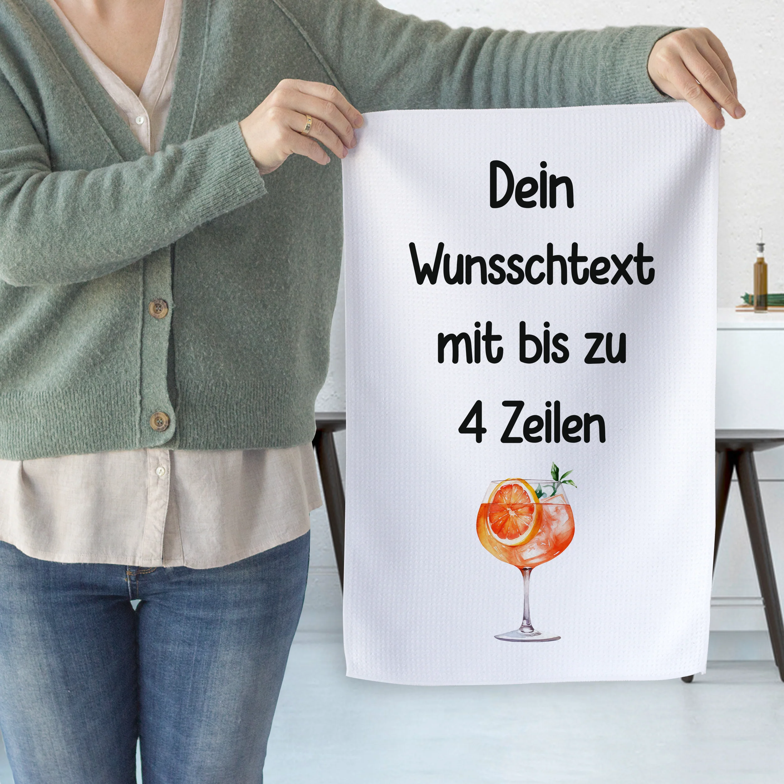 Geschirrtuch Cocktail - Wunschtext bis zu 4 Zeilen - Image 2