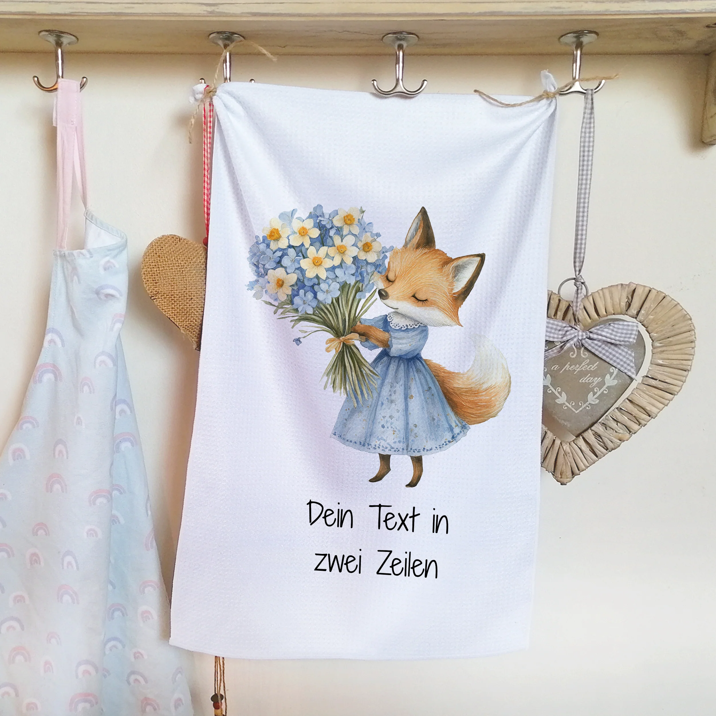 Geschirrtuch Fuchs mit Blumen - Image 3