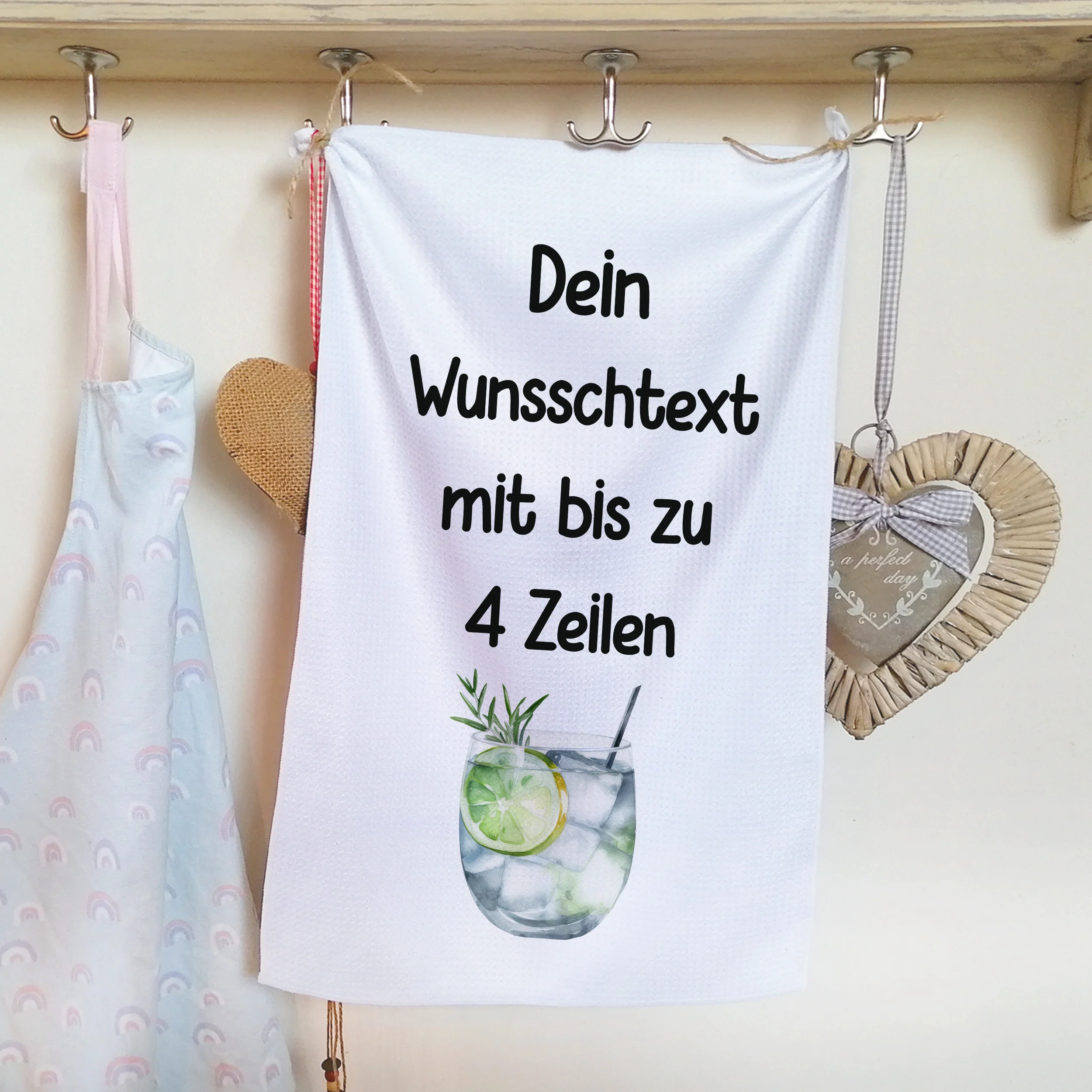 Geschirrtuch Gin Tonic mit Wunschtext bis 4 Zeilen - Image 3