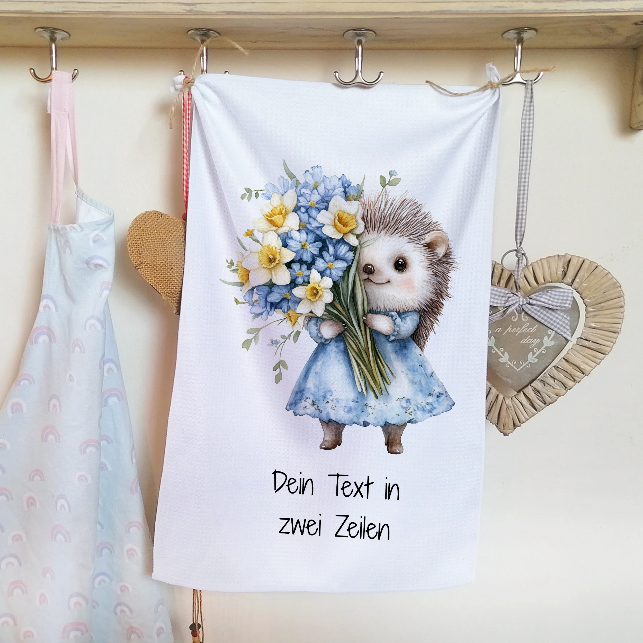 Geschirrtuch Igel mit Blumen - Image 3