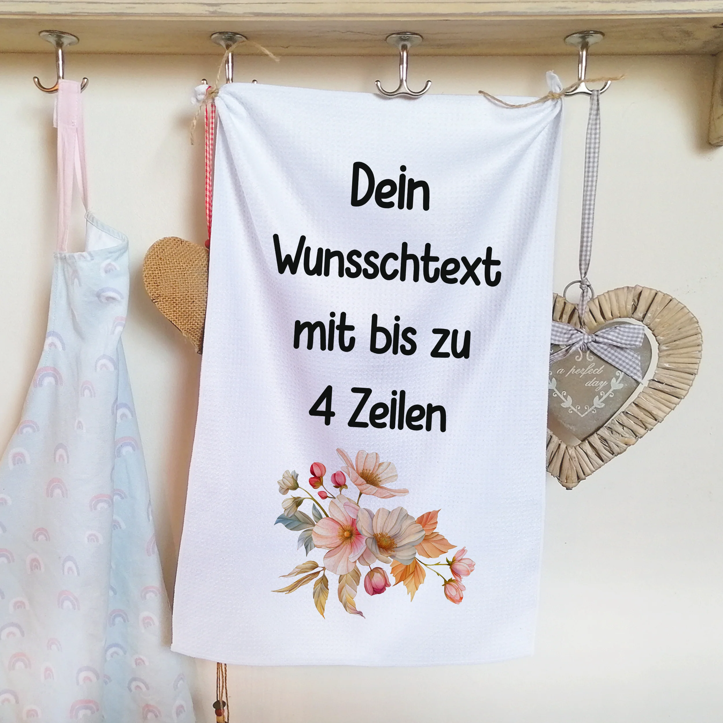 Geschirrtuch mit Blumendesign - Image 3